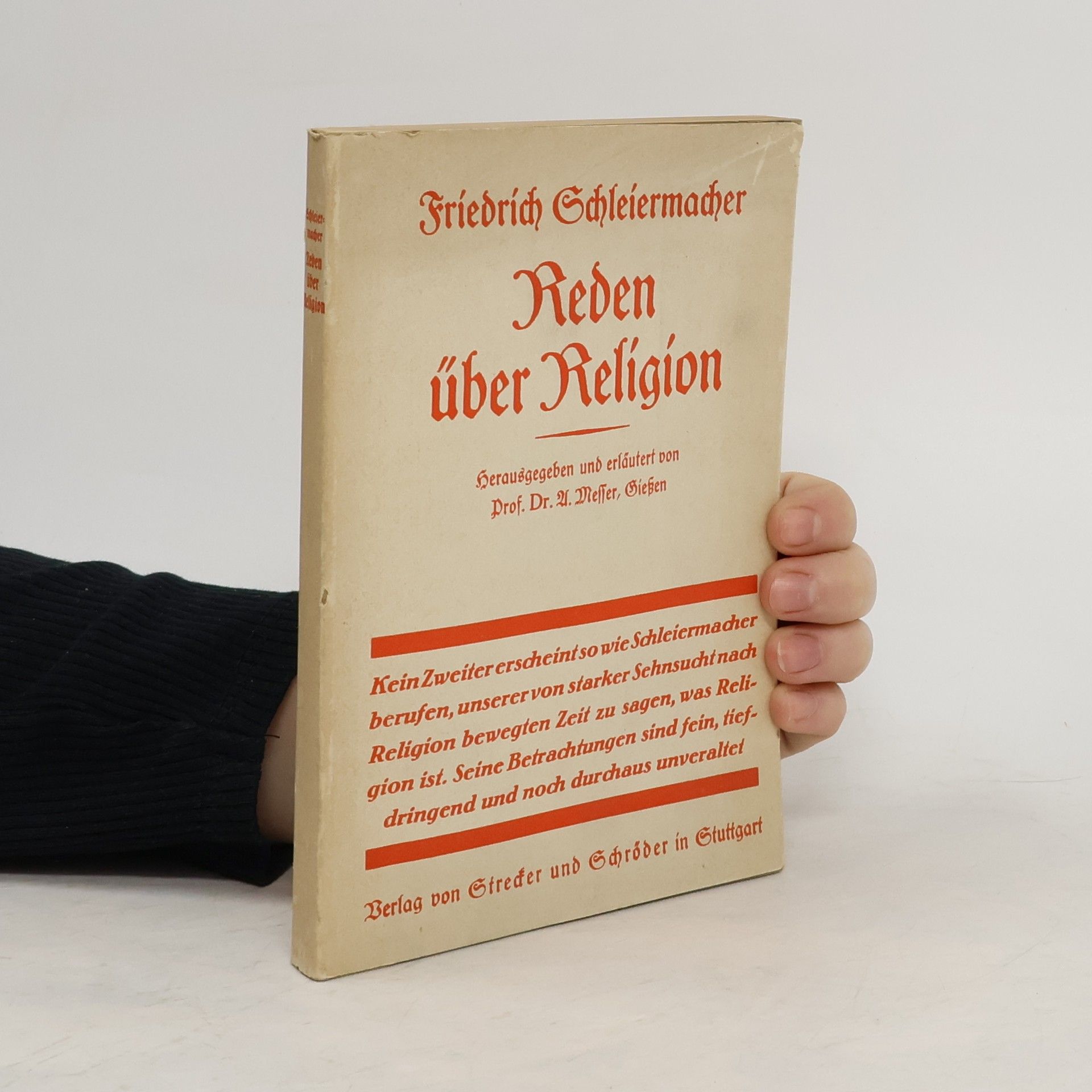 Friedrich Schleiermacher Reden über Religion