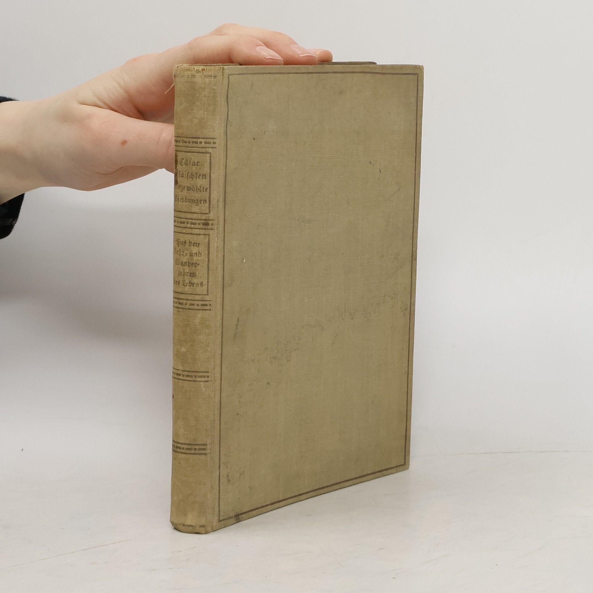 Caesar Flaischlen Aus den Lehr- und Wanderjahren des Lebens