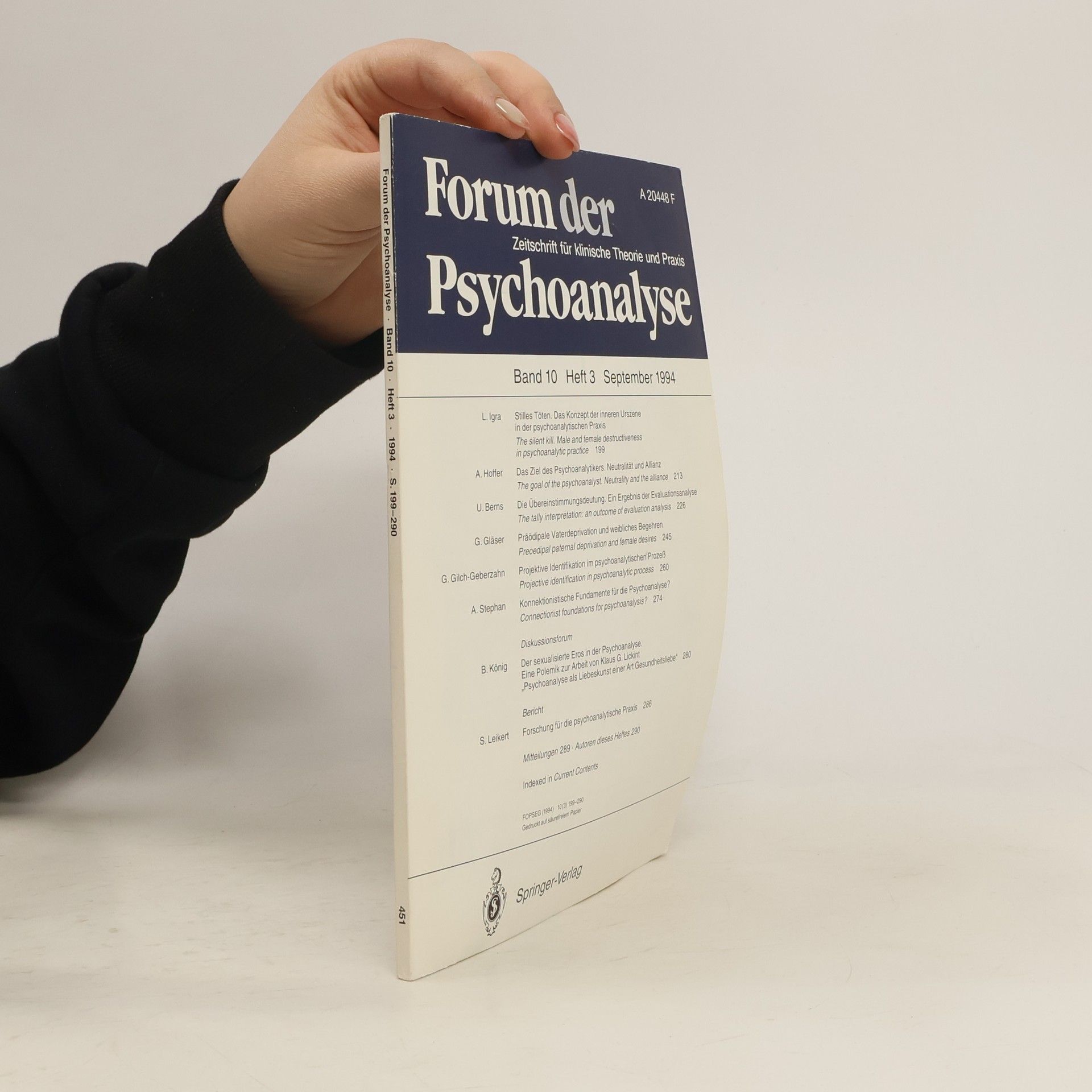 Autorenkollektiv Forum der Psychoanalyse 10/1994