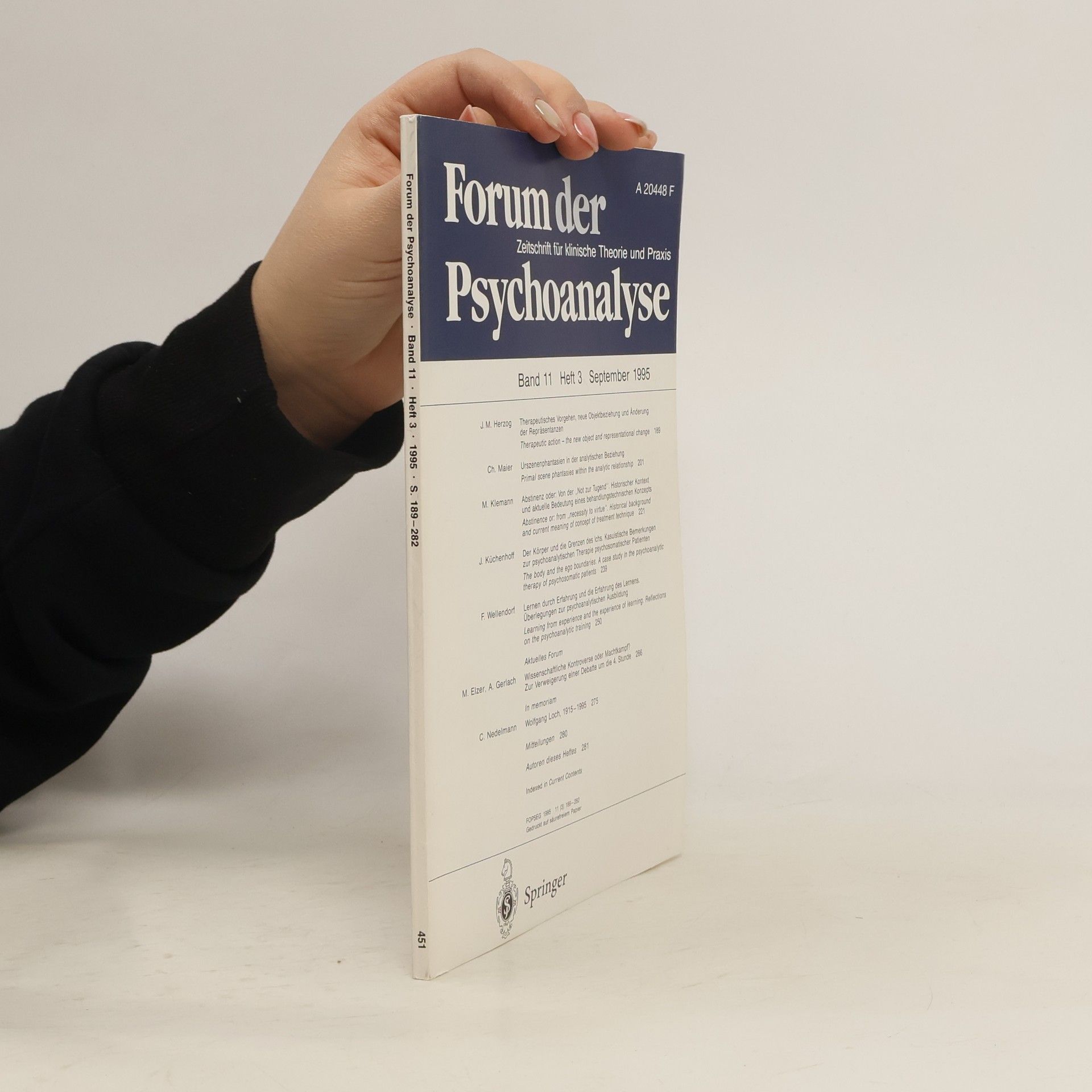 Autorenkollektiv Forum der Psychoanalyse 11/1995