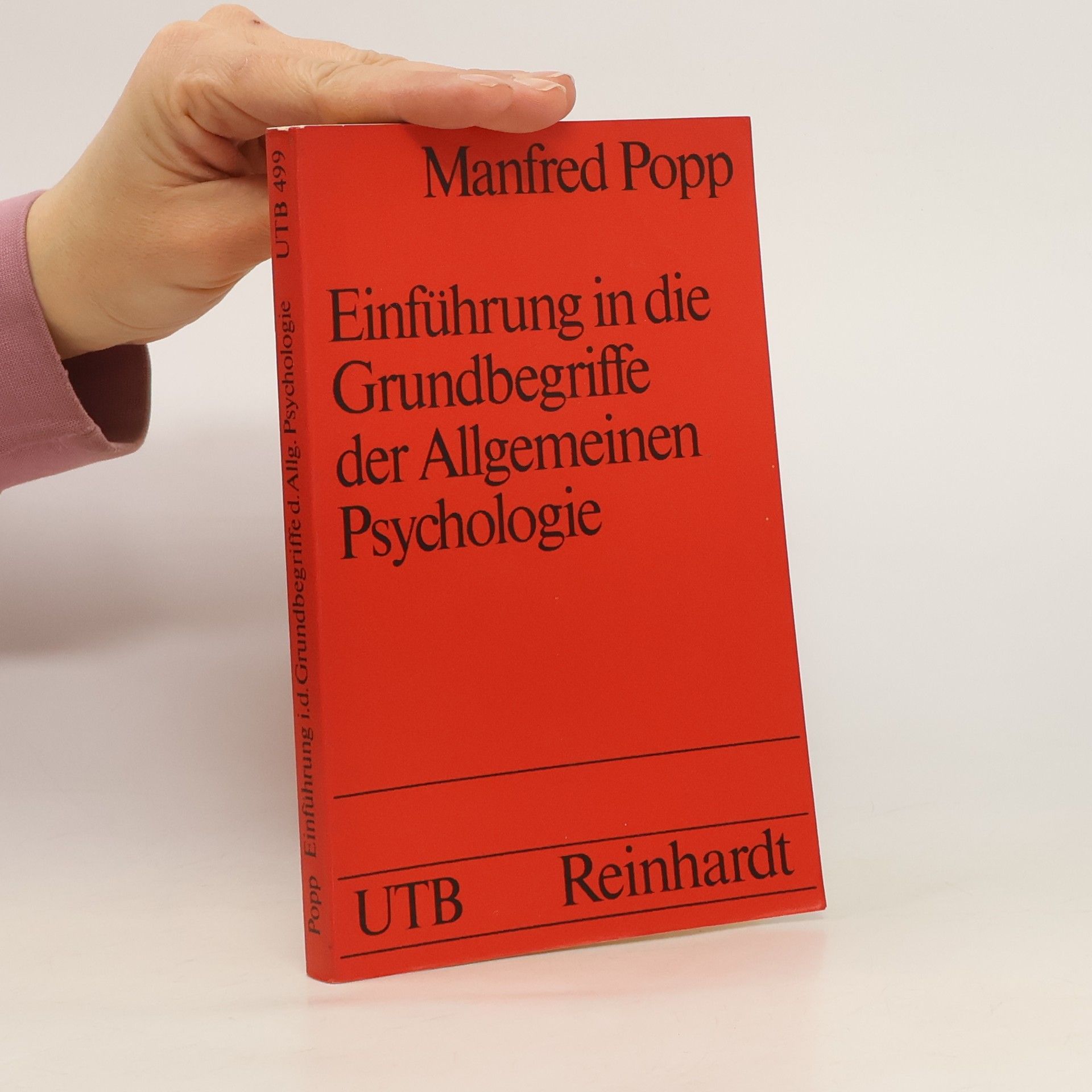 Manfred Popp Einführung in die Grundbegriffe der allgemeinen Psychologie