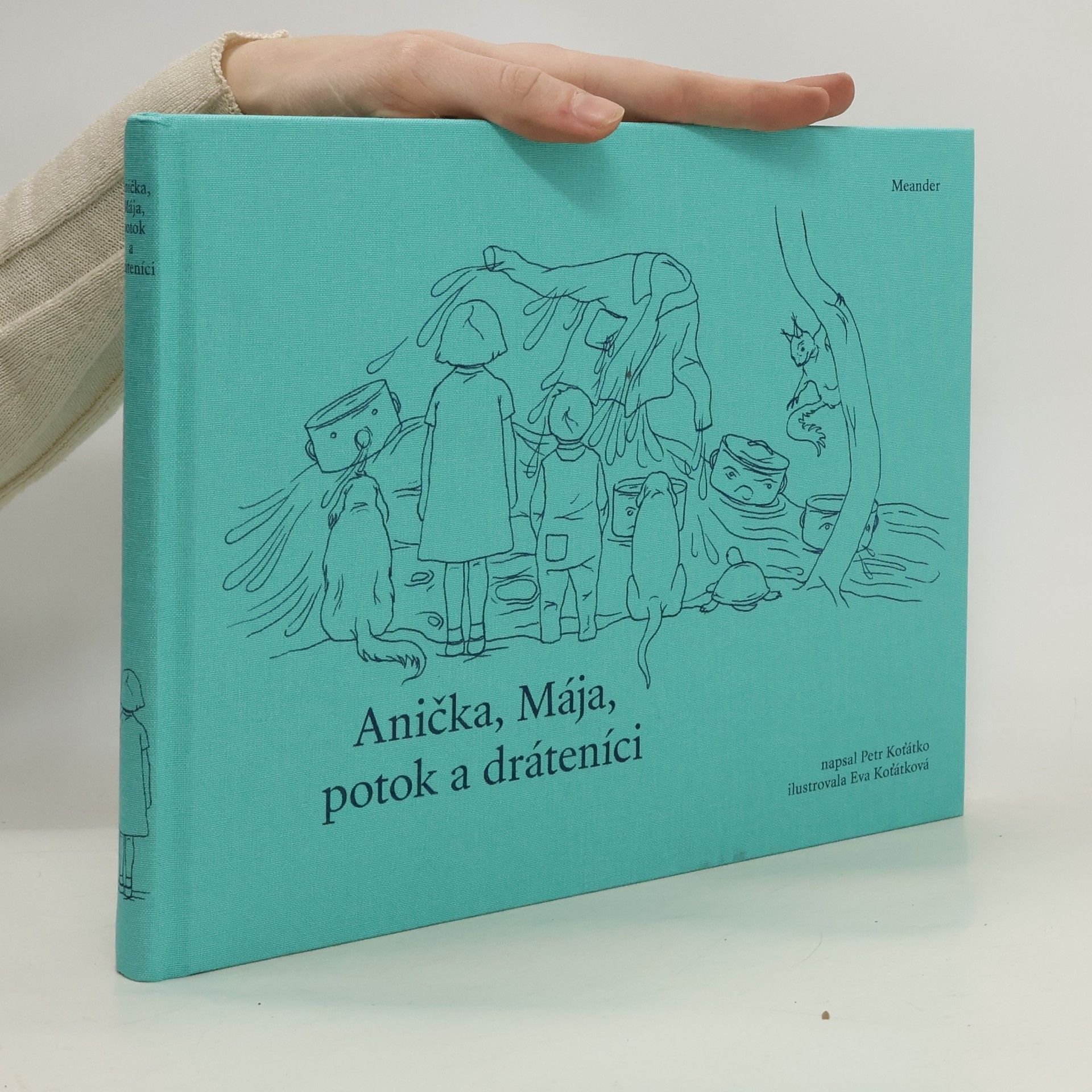 Petr Koťátko Anička, Mája, potok a dráteníci
