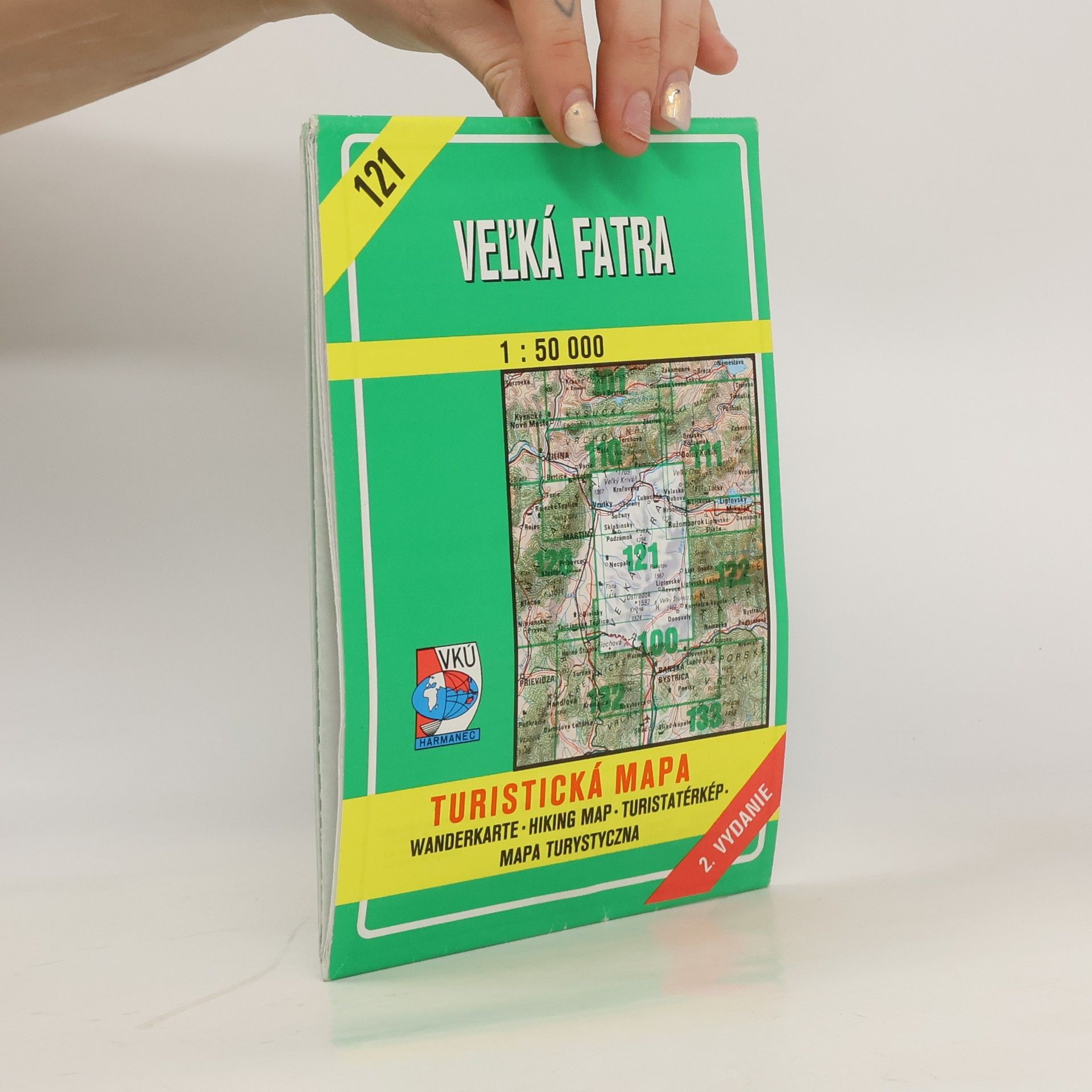 kolektiv Veľká Fatra - 1 : 50 000 turistická mapa