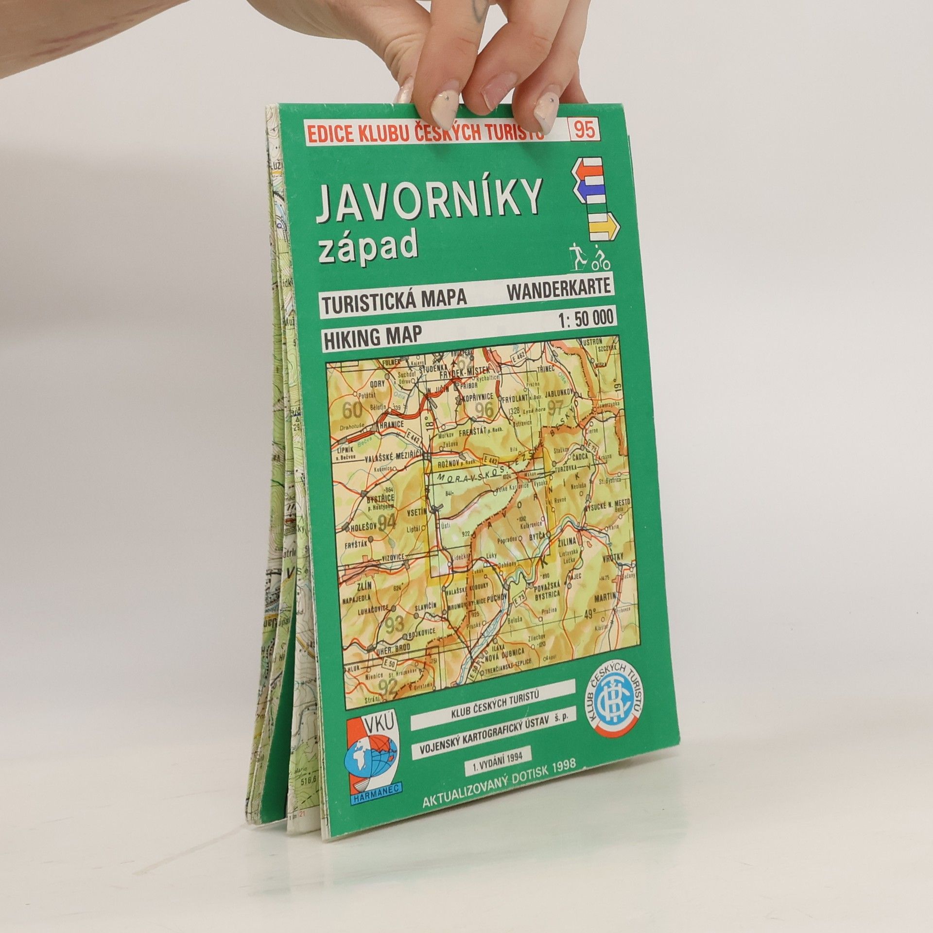 Collectif d'auteurs Javorníky západ. Turistická mapa