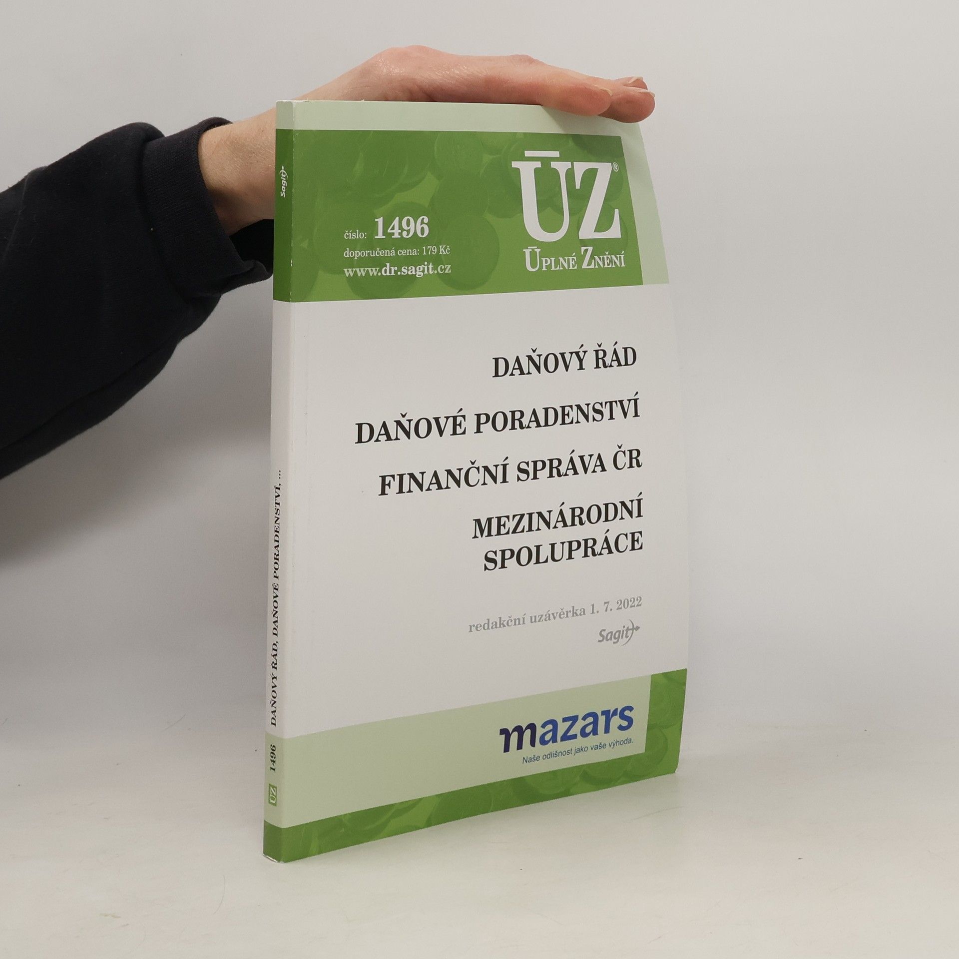 Collectif d'auteurs Úplné znění č. 1496: Daňový řád, Daňové poradenství, Finanční správa ČR, Mezinárodní spolupráce