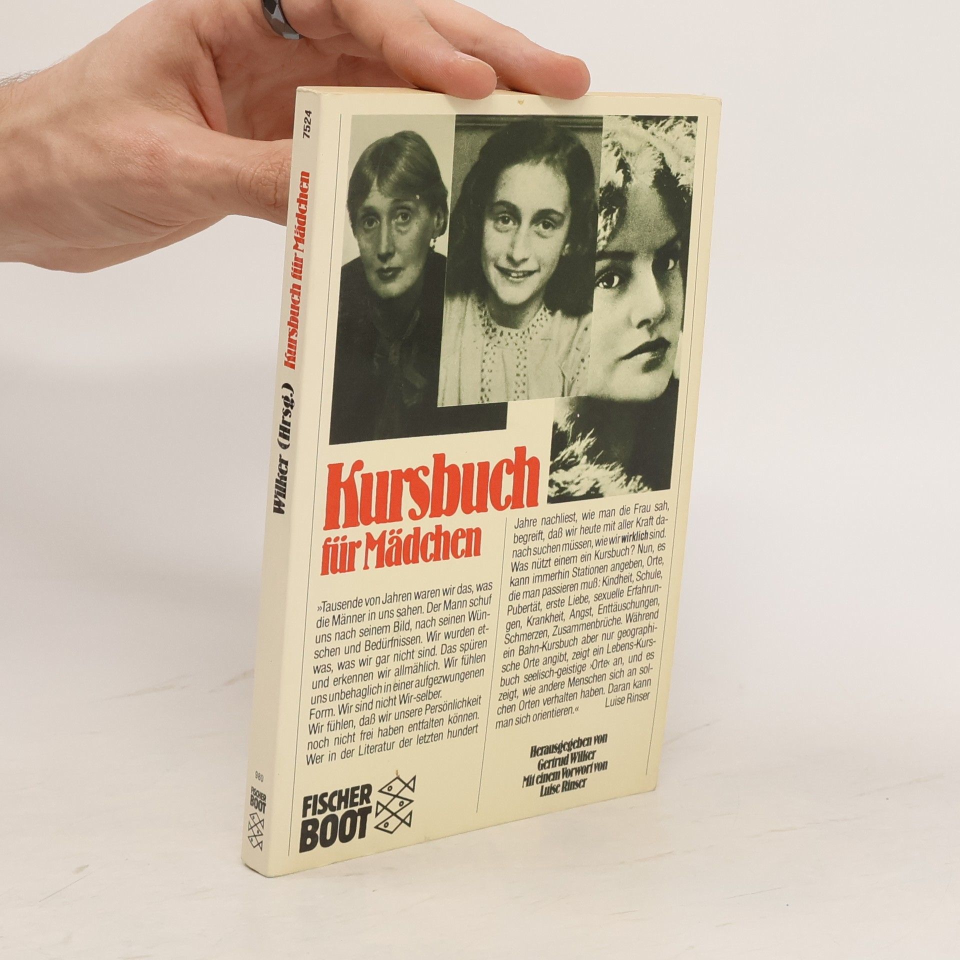 Gertrud Wilker Kursbuch für Mädchen. Vorw. v. Luise Rinser
