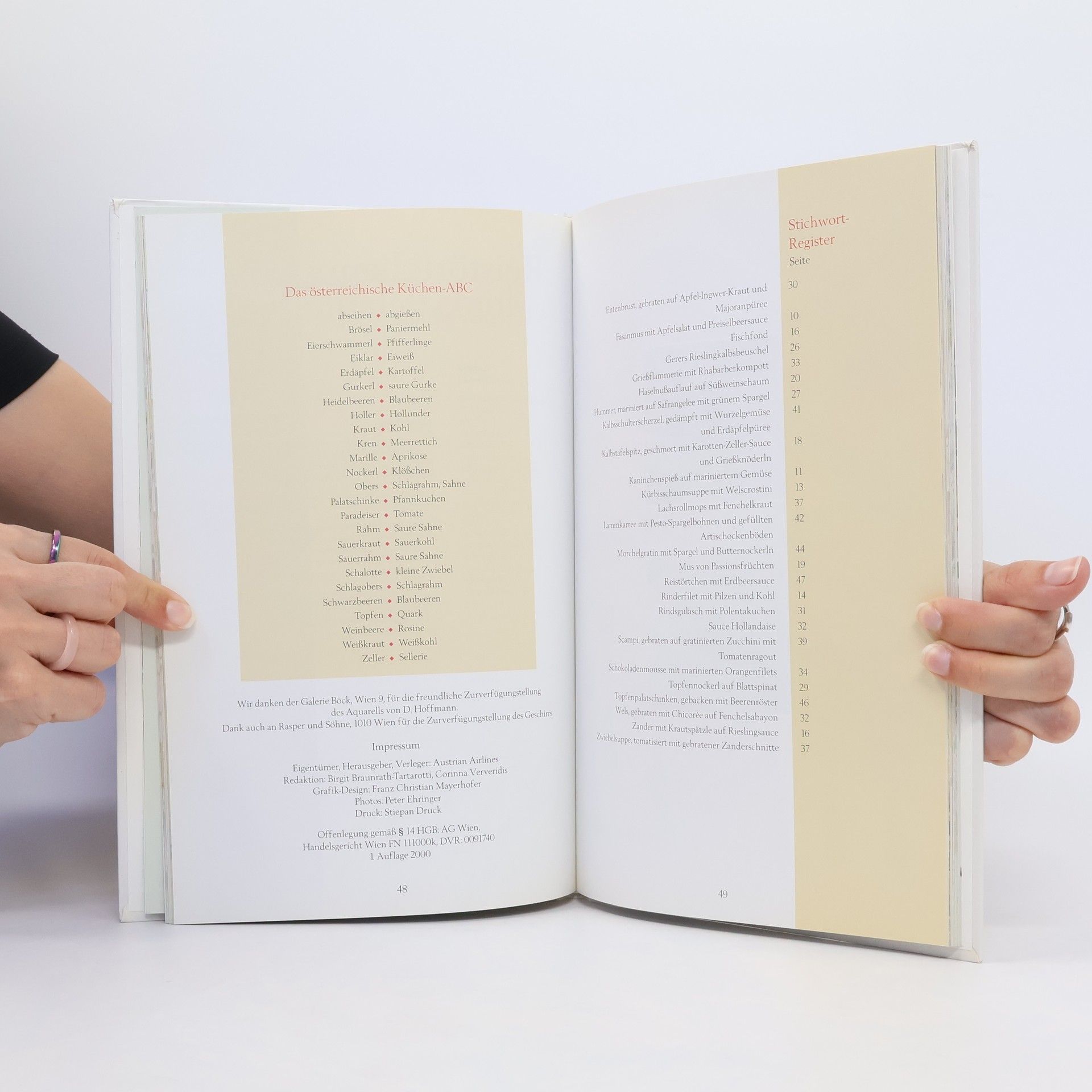 Autorenkollektiv Kochbuch mit Rezepten der Austrian Airlines Grand Class Menüs. Band 2