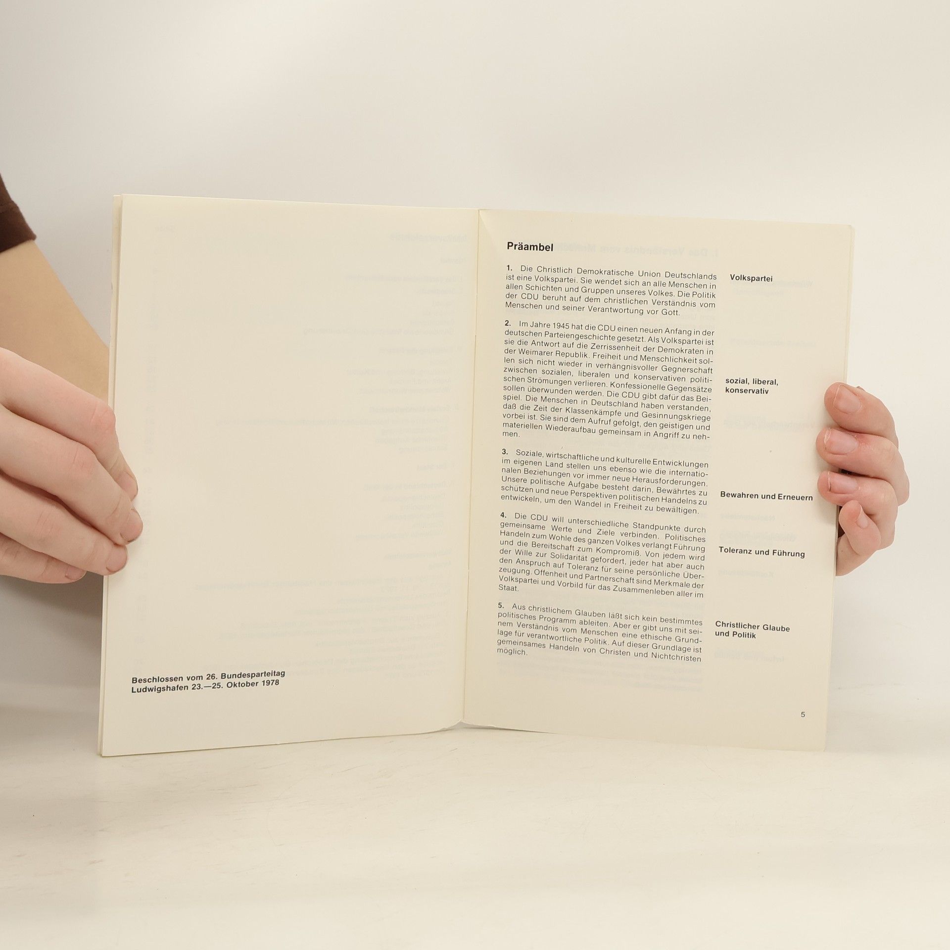 Autorenkollektiv Grundsatzprogramm der Christlich Demokratischen Union Deutschlands