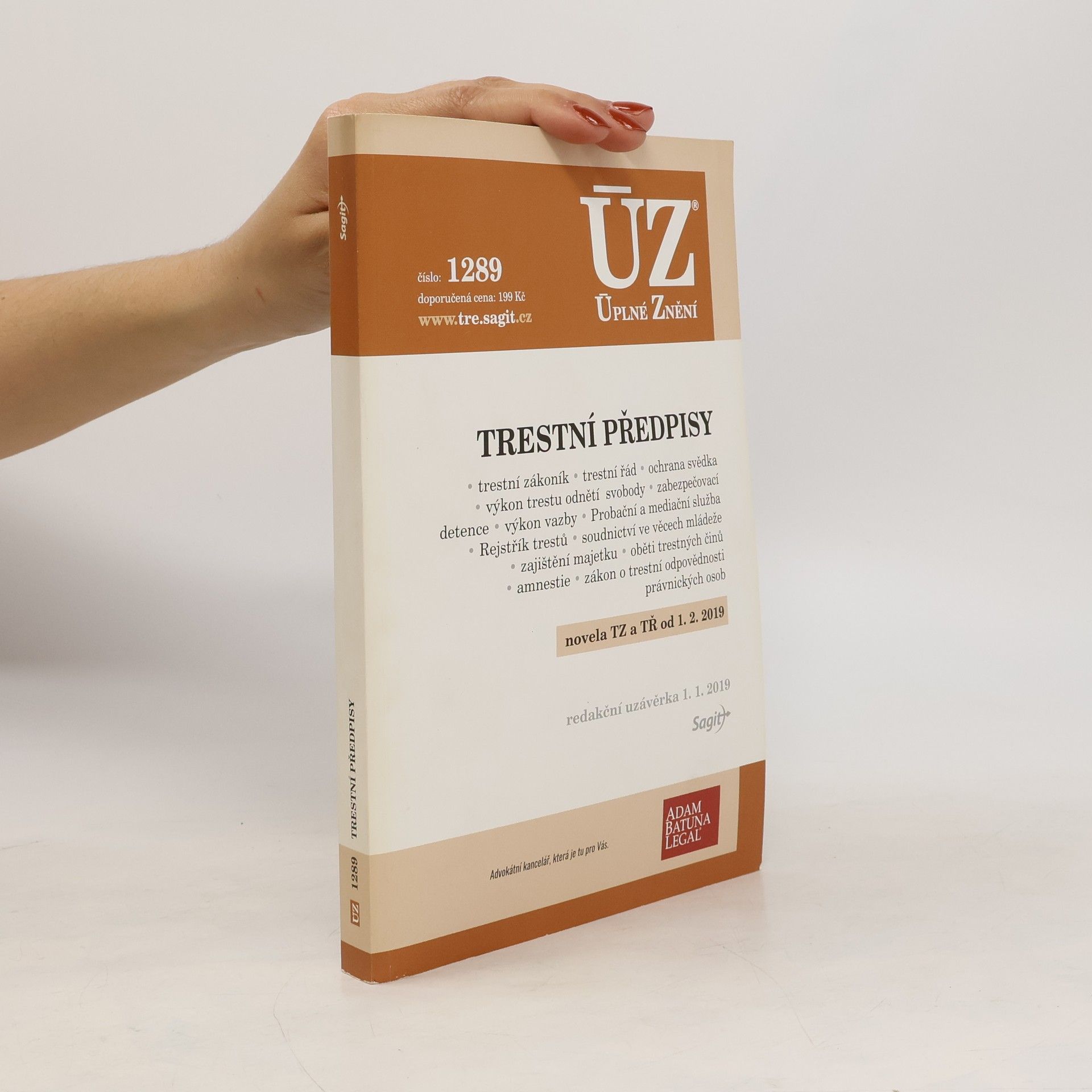 Autorenkollektiv Trestní předpisy [ÚZ 2019 č. 1289]