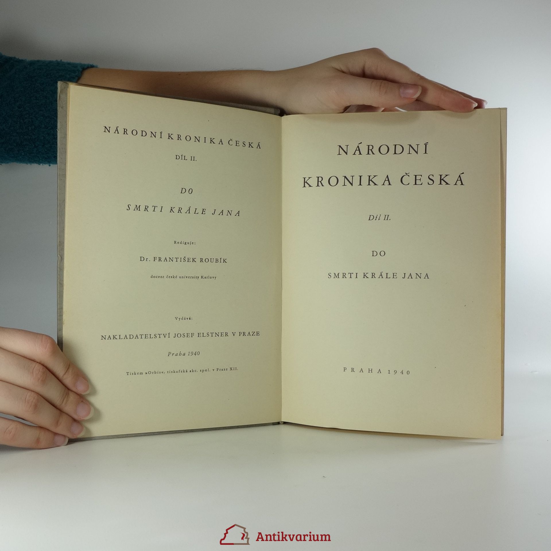 František Roubík Národní kronika česká. 2. díl.