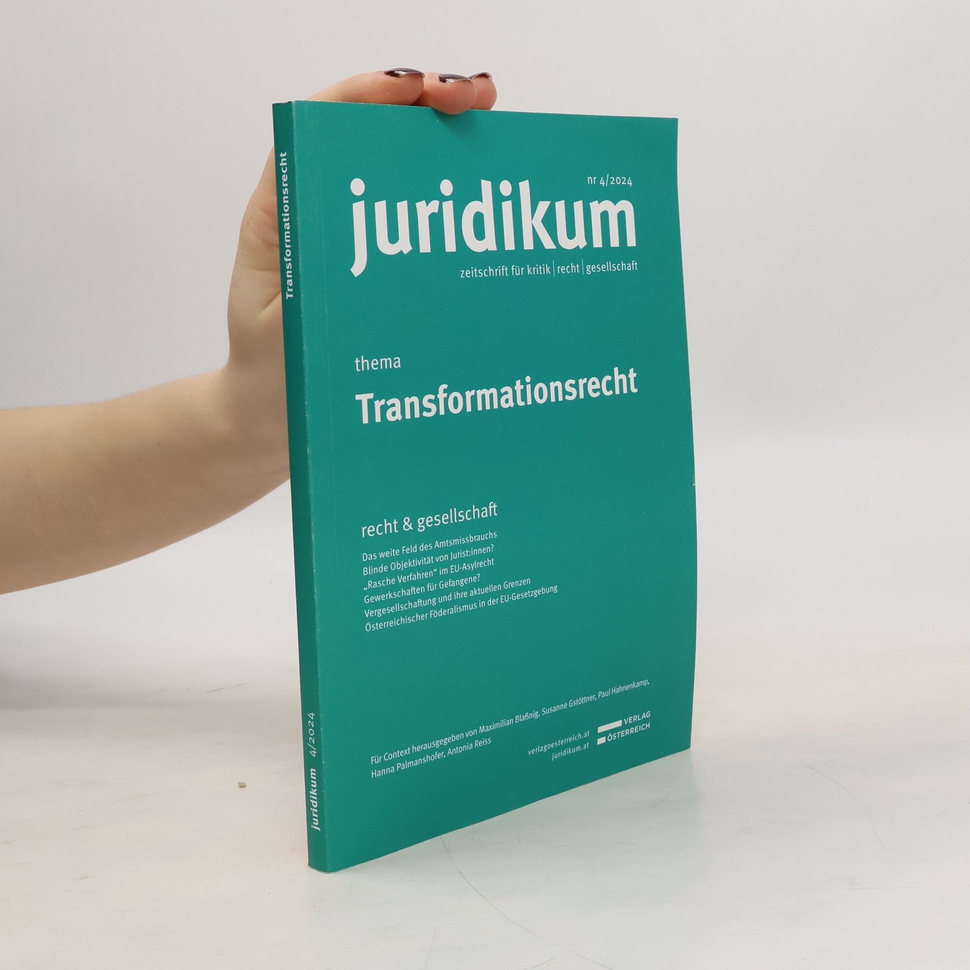 Collectif d'auteurs Juridikum 4/2024. Transformationsrecht