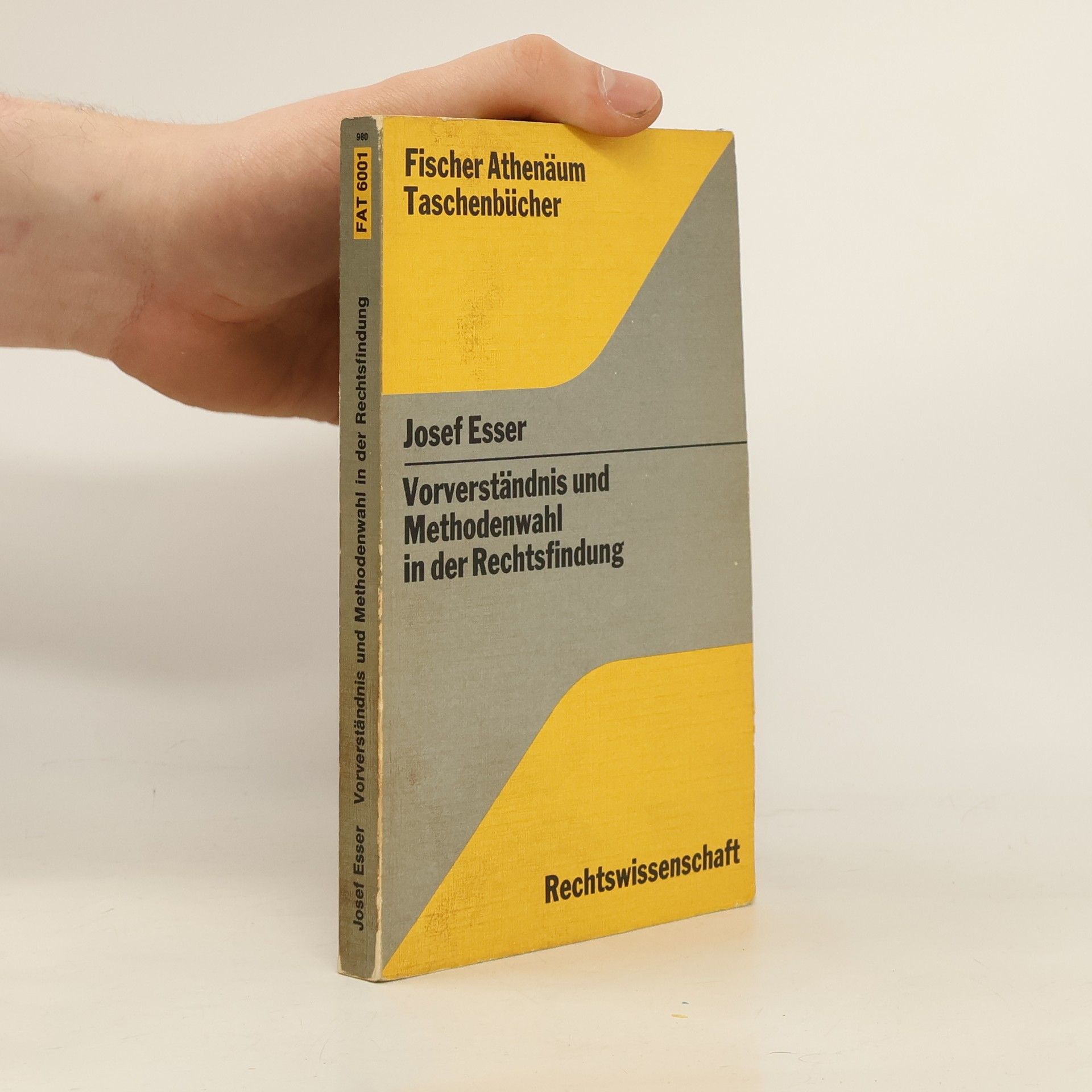 Josef Esser Vorverständnis und Methodenwahl in der Rechtsfindung