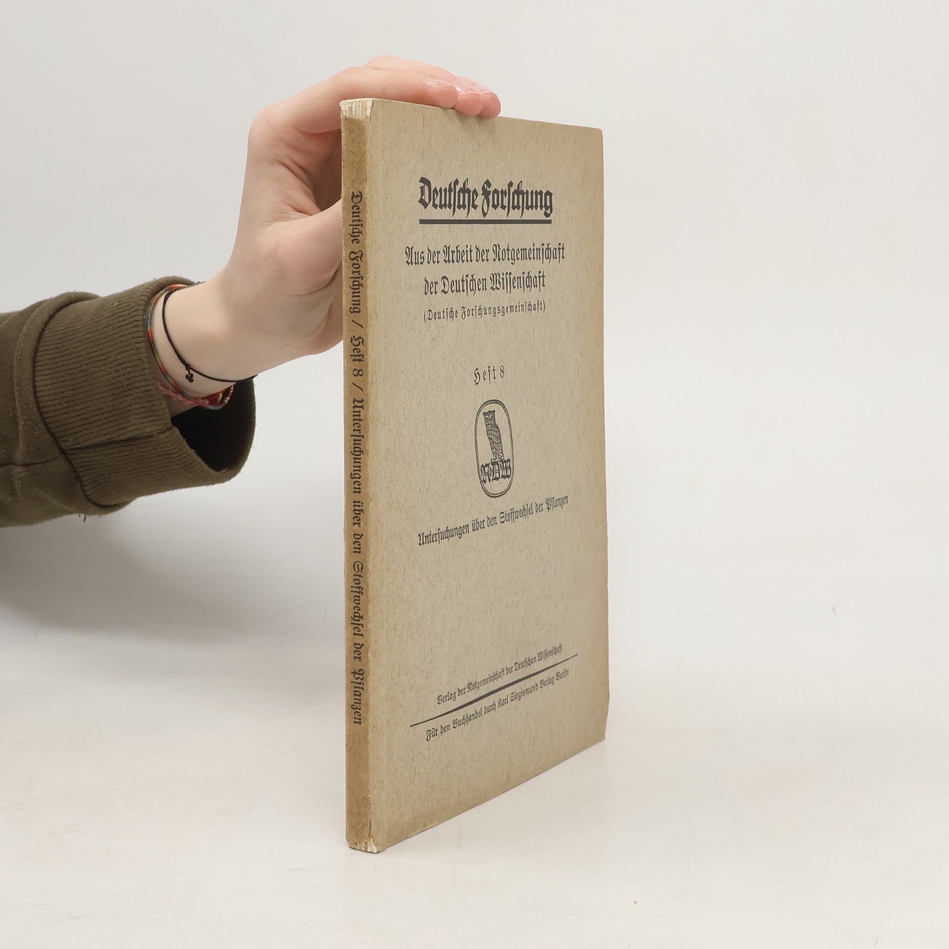 Auteurscollectief Deutsche Forschung Heft 8