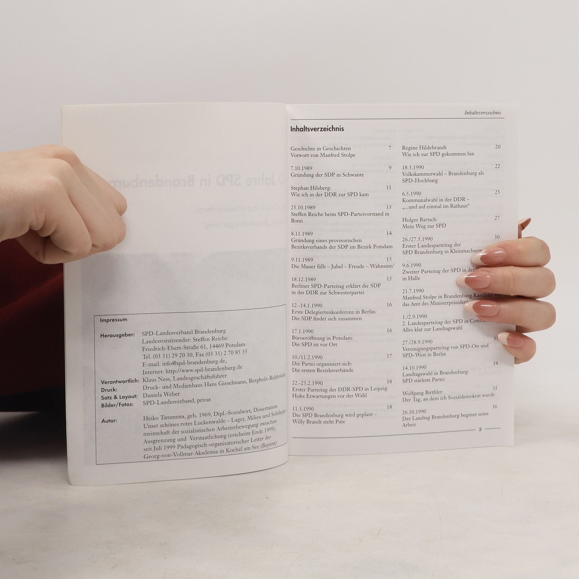 kolektiv Geschichte in Geschichten. 10 Jahre SPD in Bradenburg