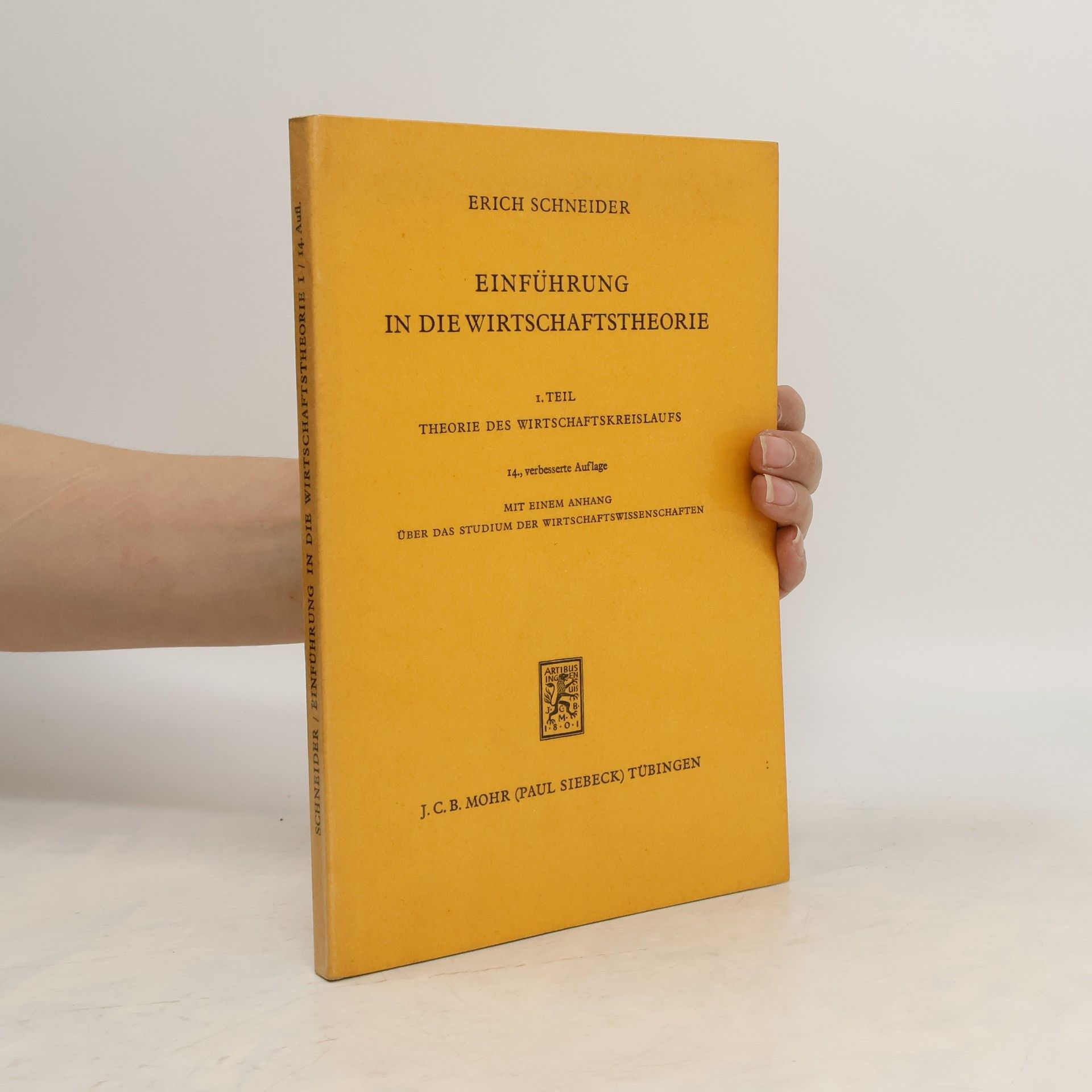 Erich Shneider Einführung in die Wirtschaftstheorie I. Teil