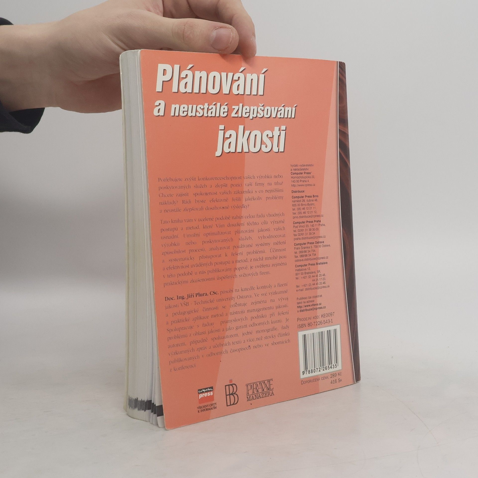Jiří Plura Plánování a neustálé zlepšování jakosti