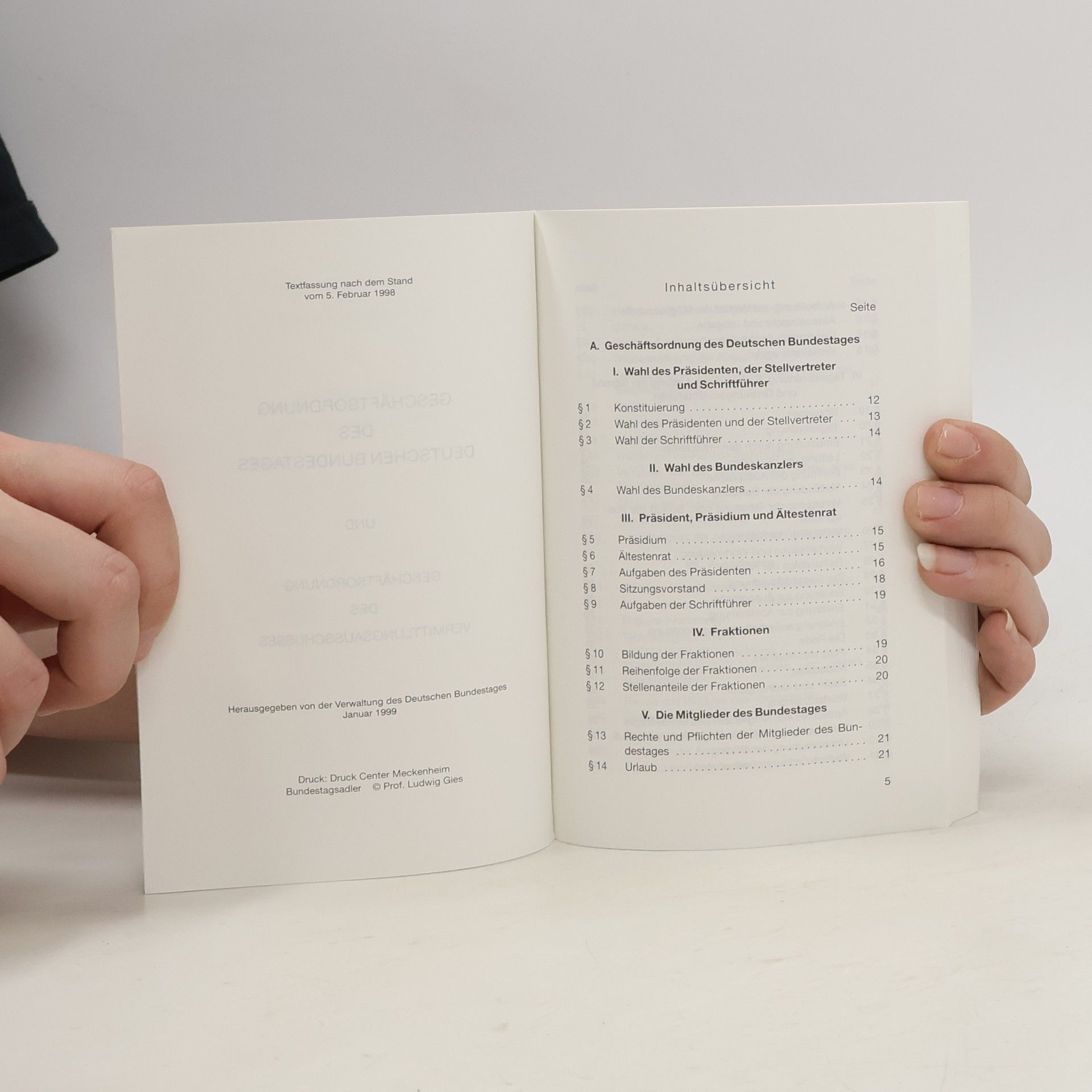 kolektiv Geschäftsordnung Des Deutschen Bundestages