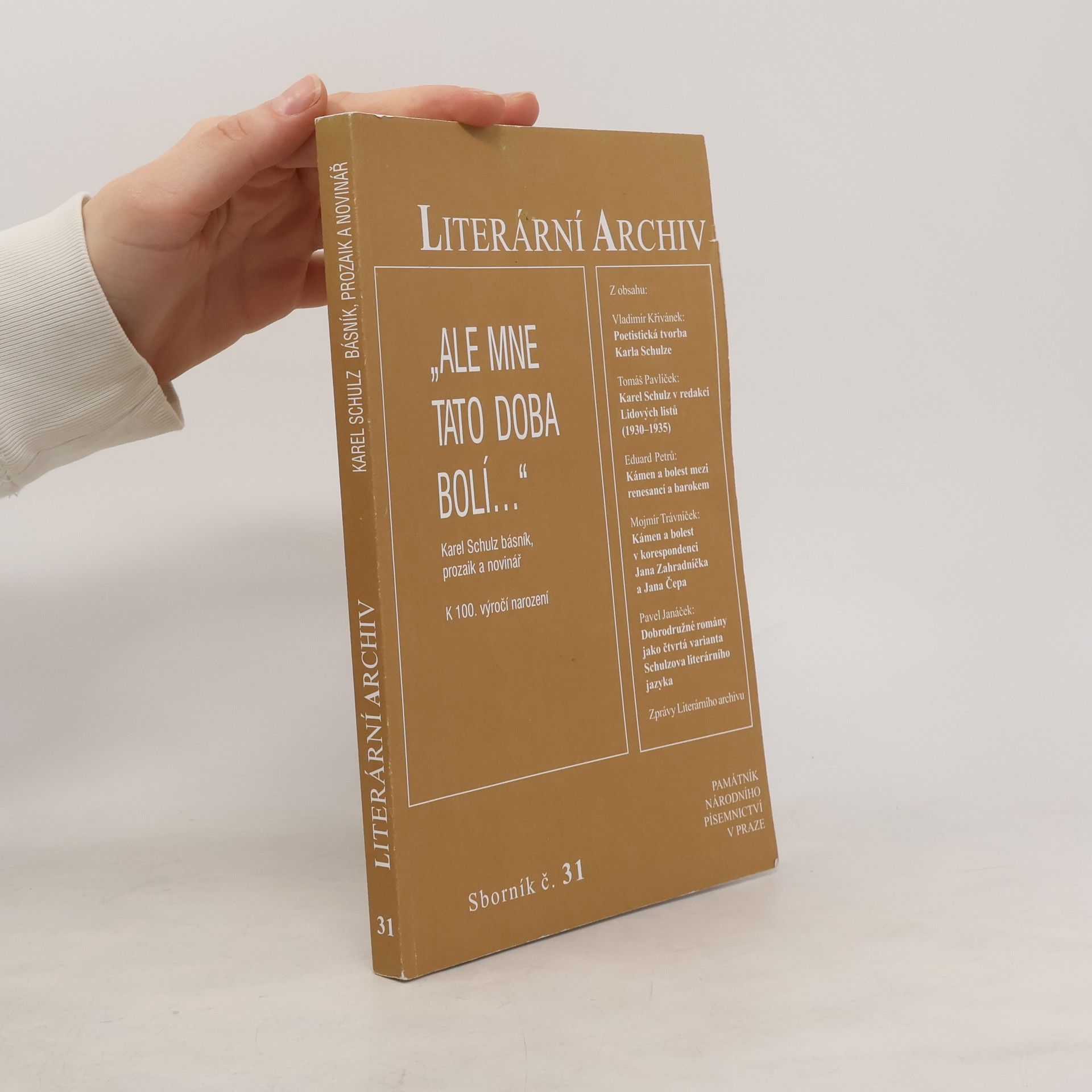 Autorenkollektiv Literární archiv. Sborník č. 31