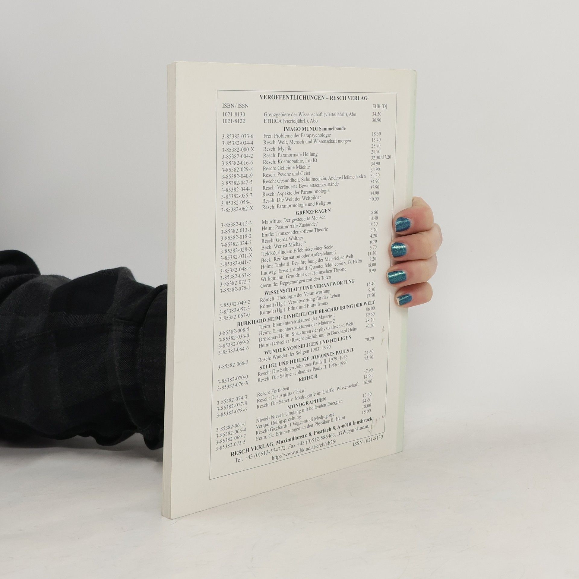 Autores varios Grenzgebiete der Wissenschaft