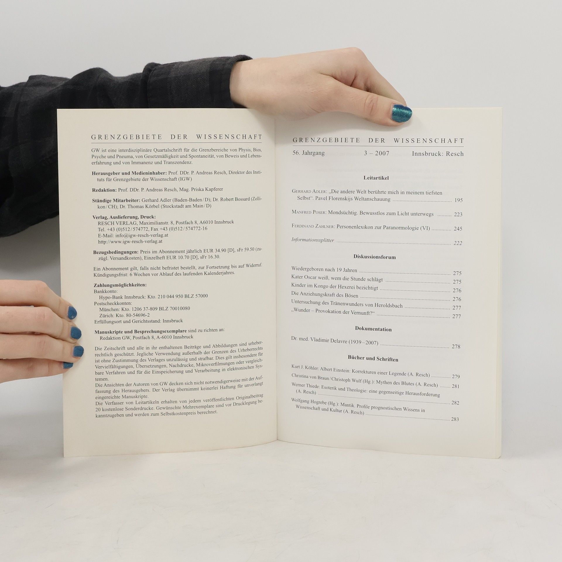 kolektiv Grenzgebiete der Wissenschaft 3