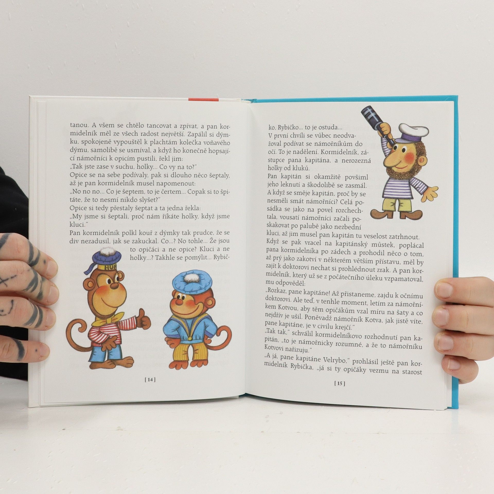 Jiří Kafka Hup a Hop na moři : veselá dobrodružství dvou opičáků a pana kormidelníka Rybičky
