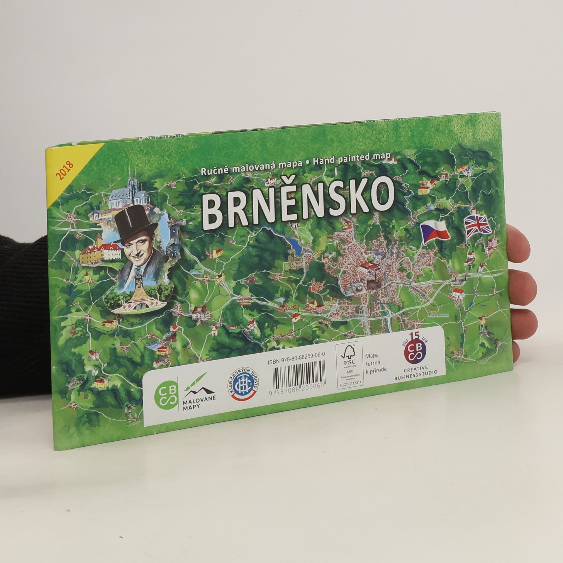Vladimír Šuster Brněnsko : Ručně malovaná mapa : Hand Painted Map
