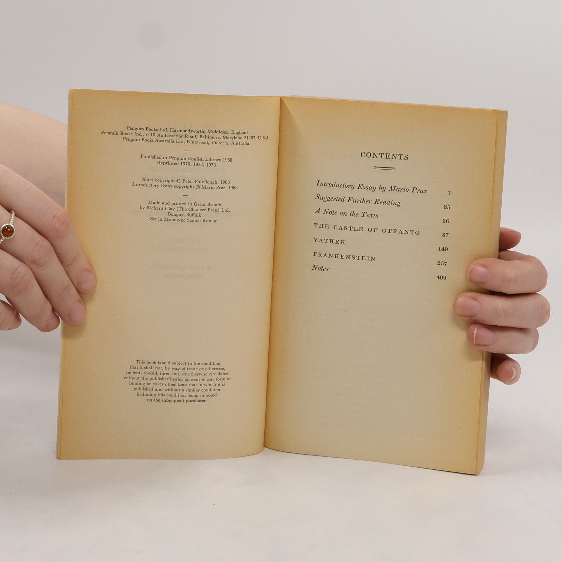 Peter Fairclough Three Gothic Novels