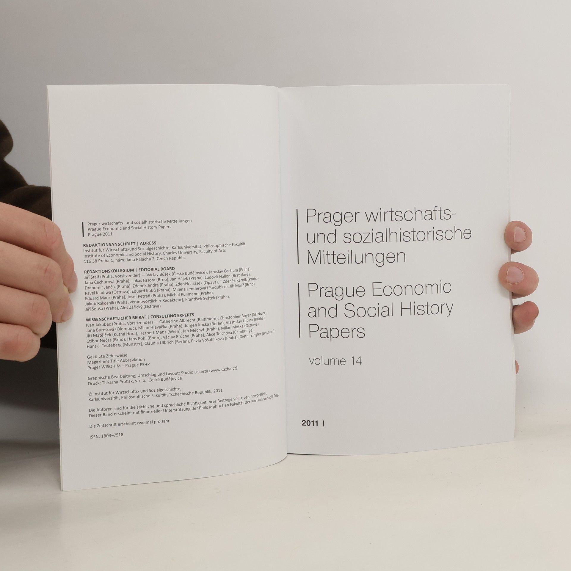 Various authors Prager wirtschafts- und sozialhistorische Mitteilungen. Prague Economic and Social History Papers volume 14