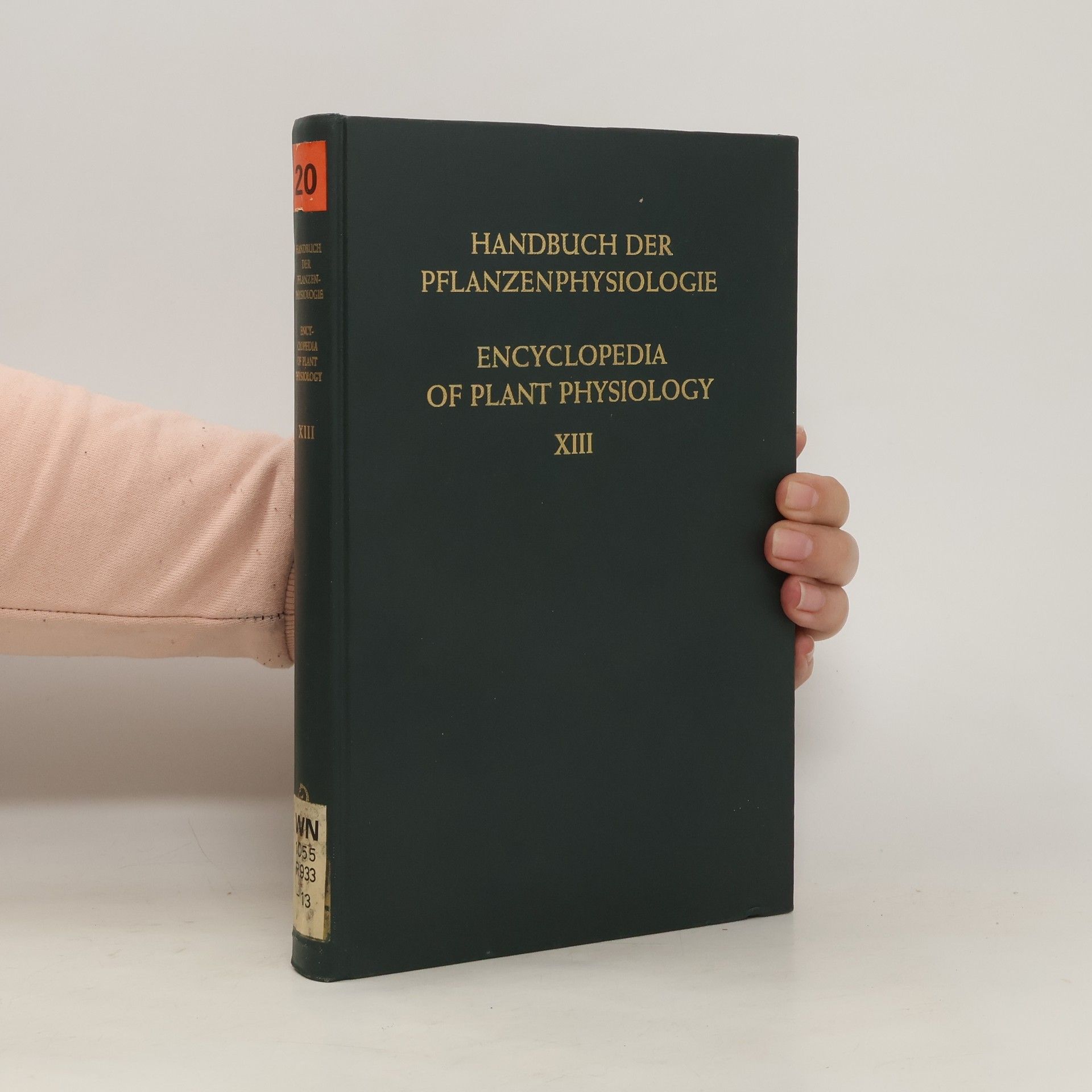 AA.VV. Handbuch der Pflanzenphysiologie. Encyclopedie of Plant Physiology. Band XIII