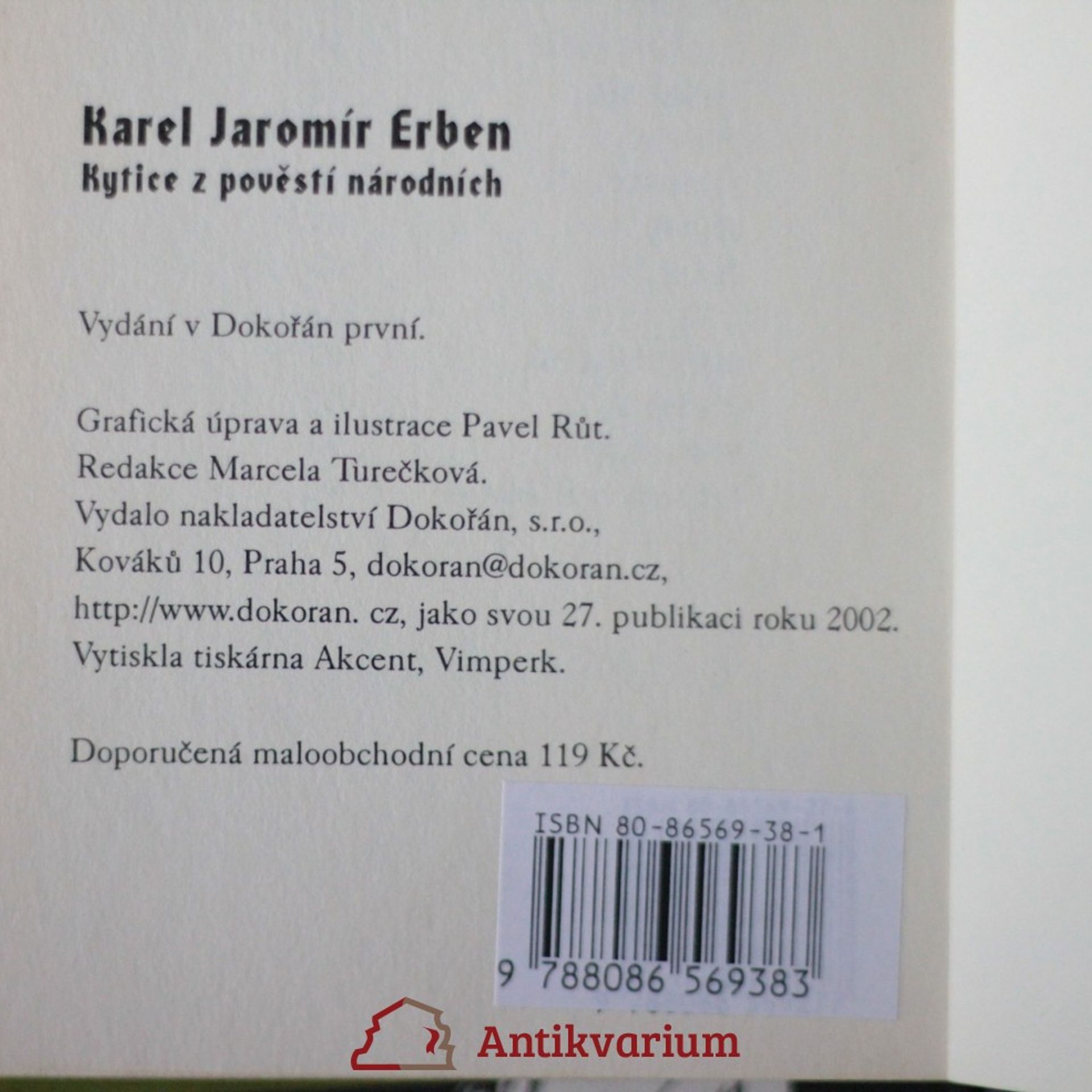 Karel Jaromír Erben Kytice z pověstí národních