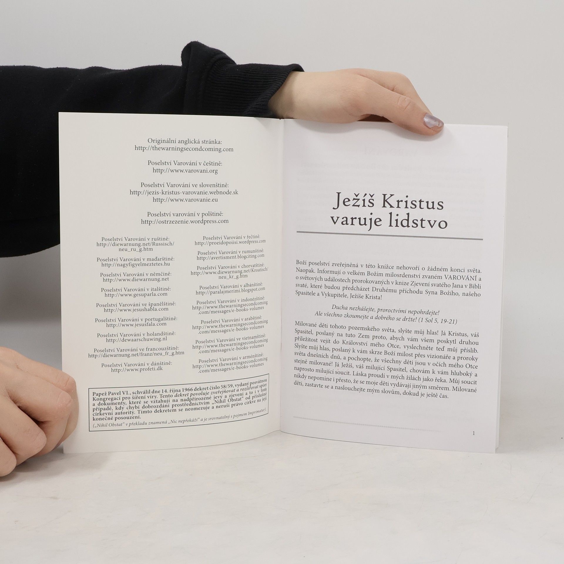 Kolektiv autorů Ježíš Kristus varuje lidstvo