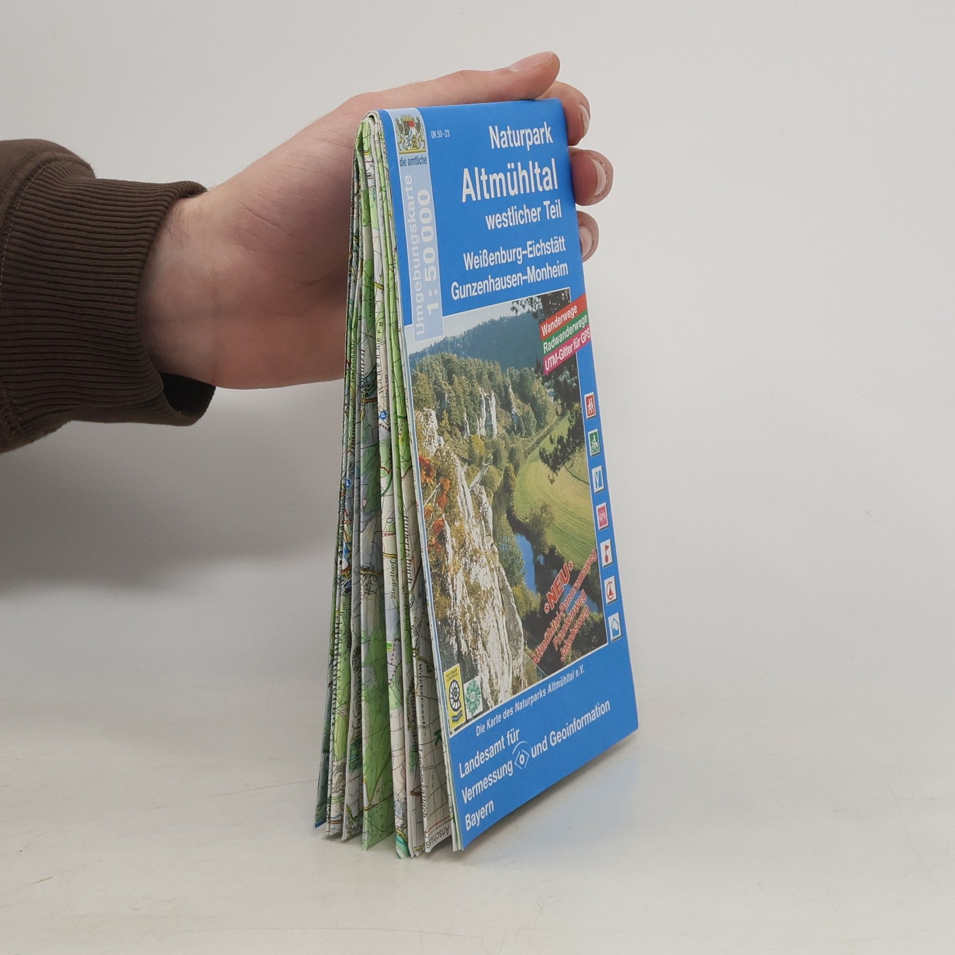 Autores varios Die amtliche Umgebungskarte 1:50 000. Naturpark Altmühltal