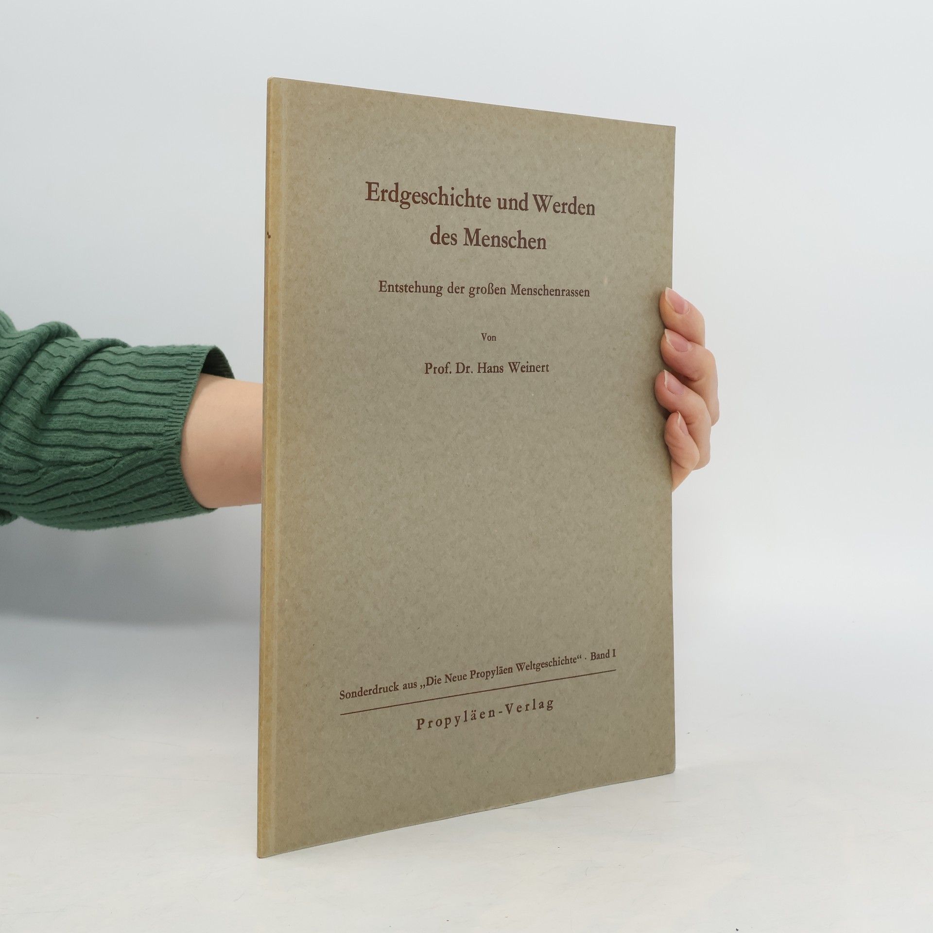 Hans Weinert Erdgeschichte und Werden des Menschen
