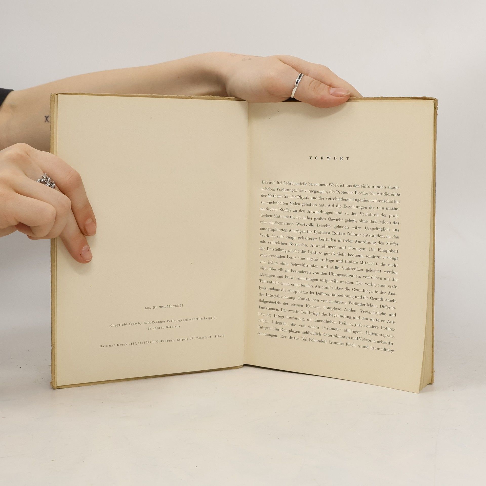 R. Rothe Höhere Mathematik I