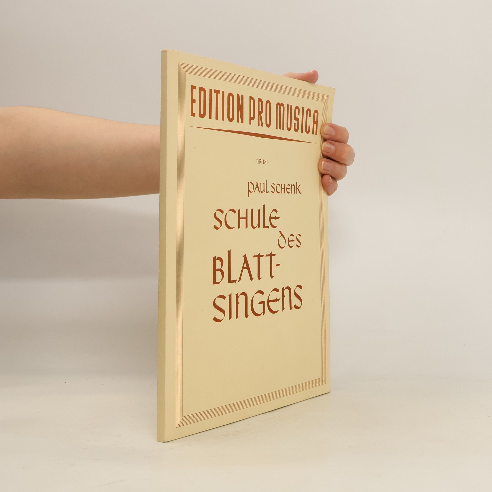 Paul Schenk Schule des Blatt Singens