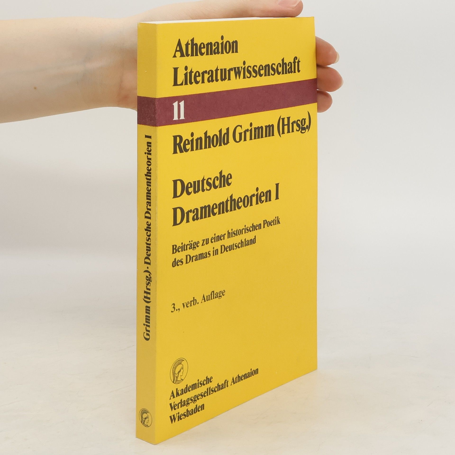 Reinhold Grimm Deutsche Dramentheorien I.