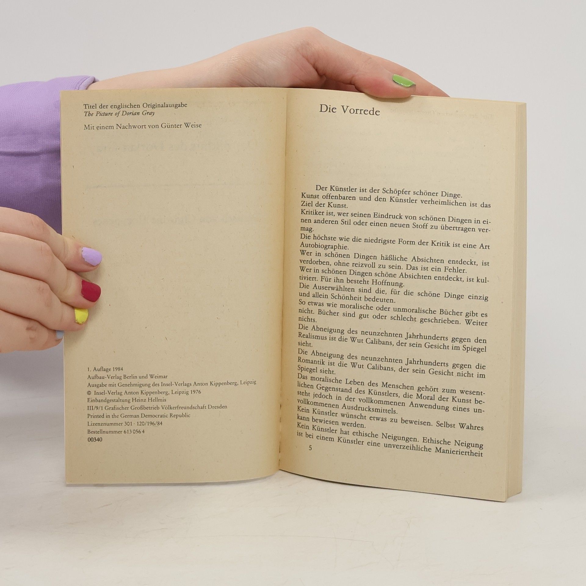 Oscar Wilde Das Bildnis des Dorian Gray