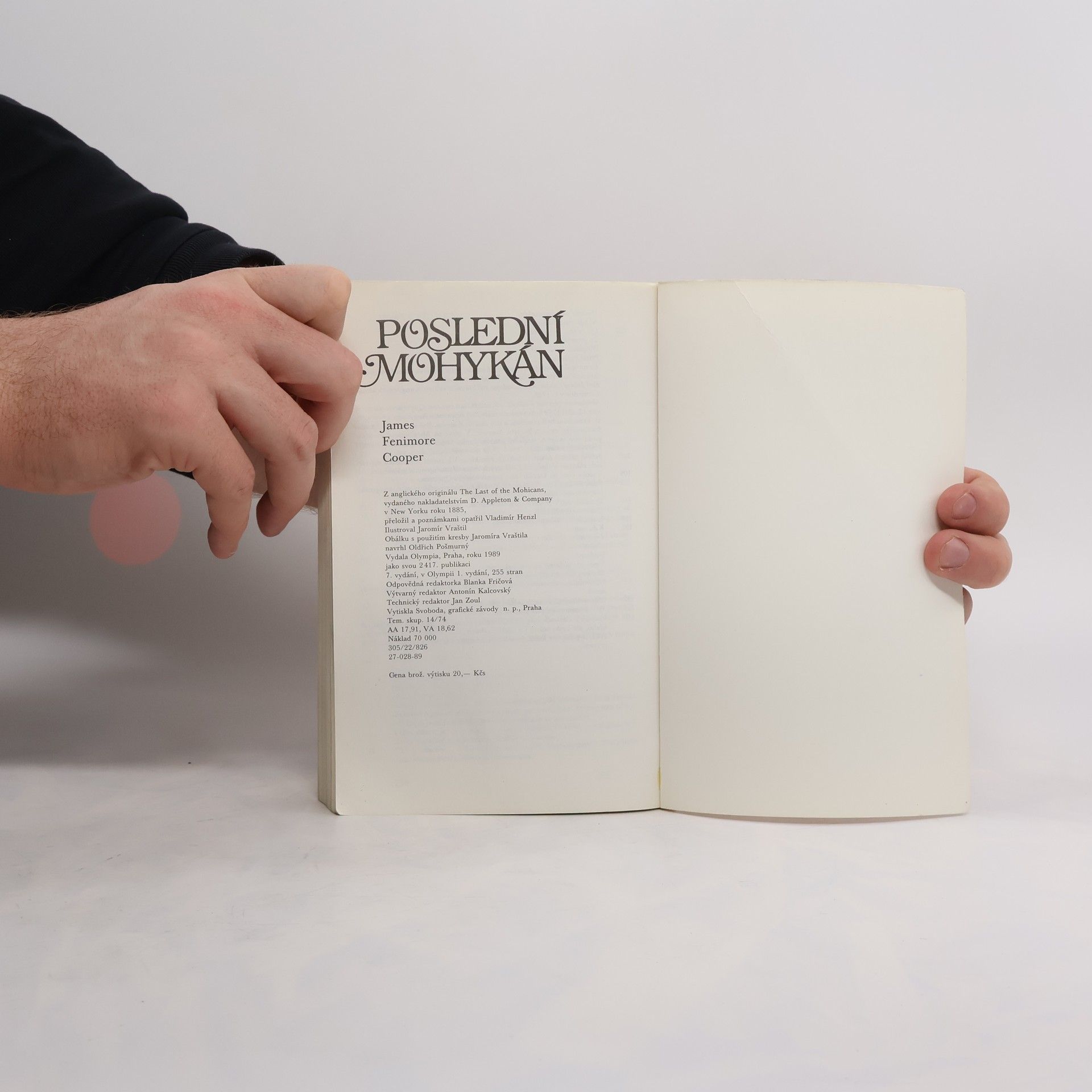 James Fenimore Cooper Poslední Mohykán