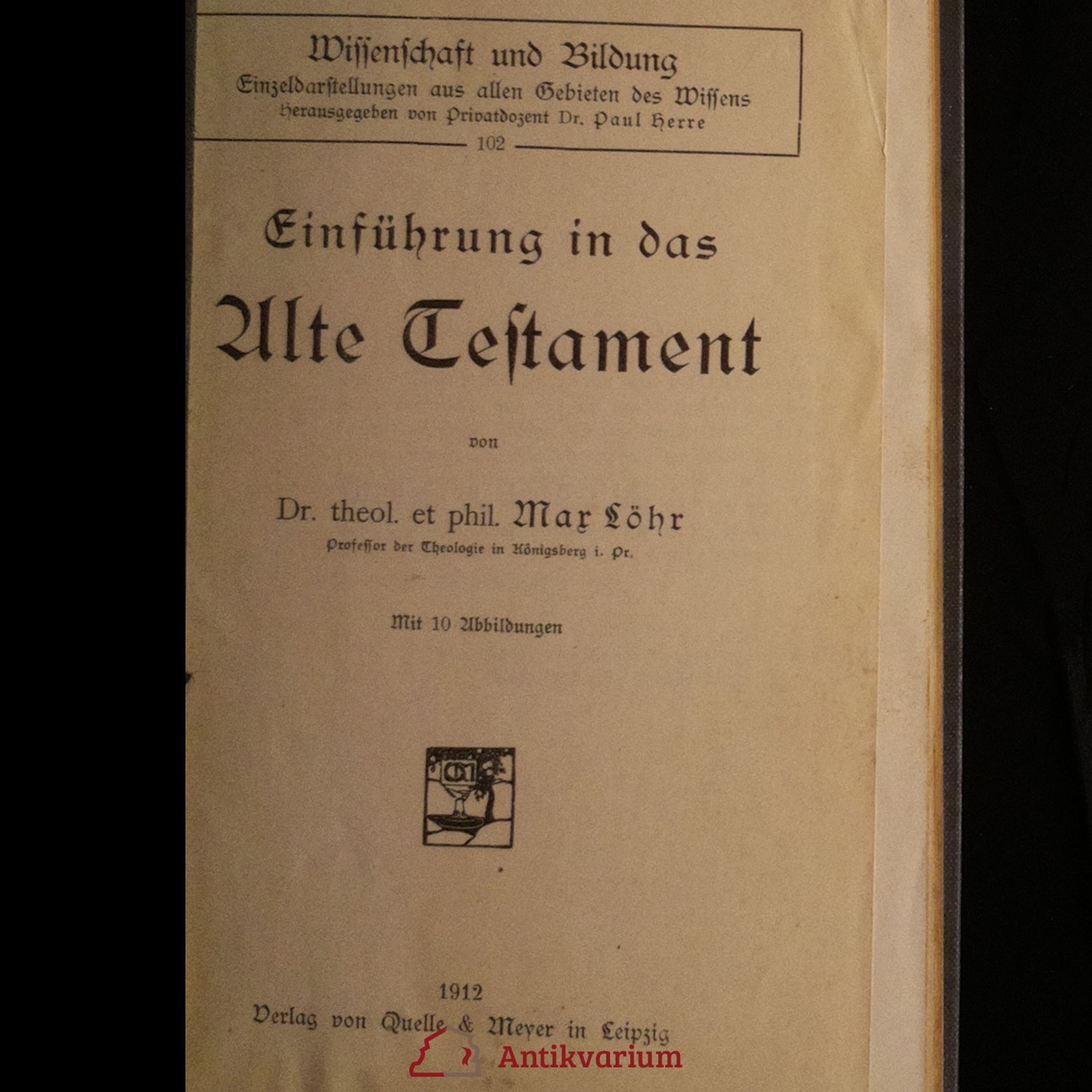 Max Löhr Einführung in das alte Testament