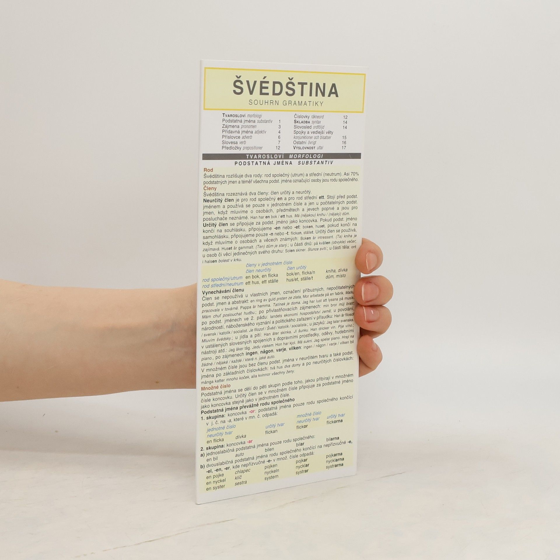 Eva Nováková Švédština. Souhrn gramatiky