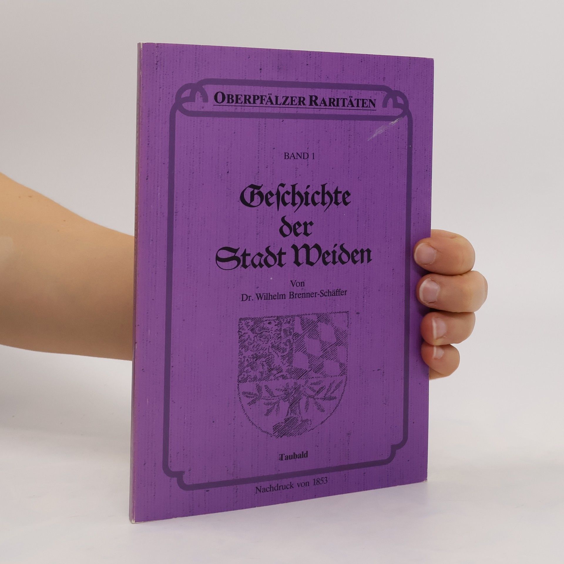 Wilhelm Brenner-Schäffer Geschichte der Stadt Weiden