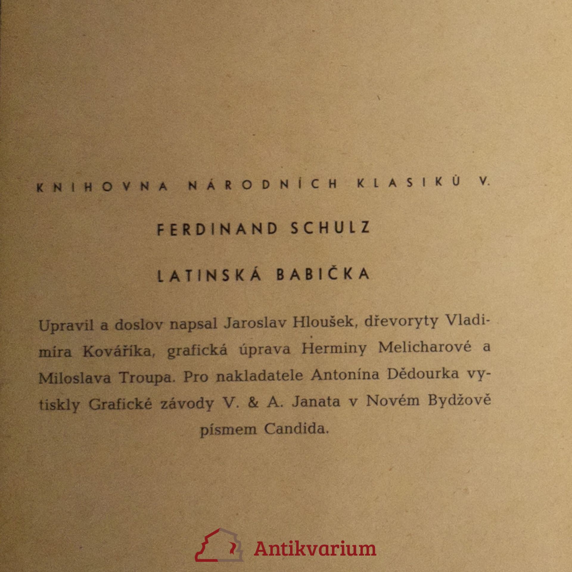 Max-Ferdinand Schulz Latinská babička