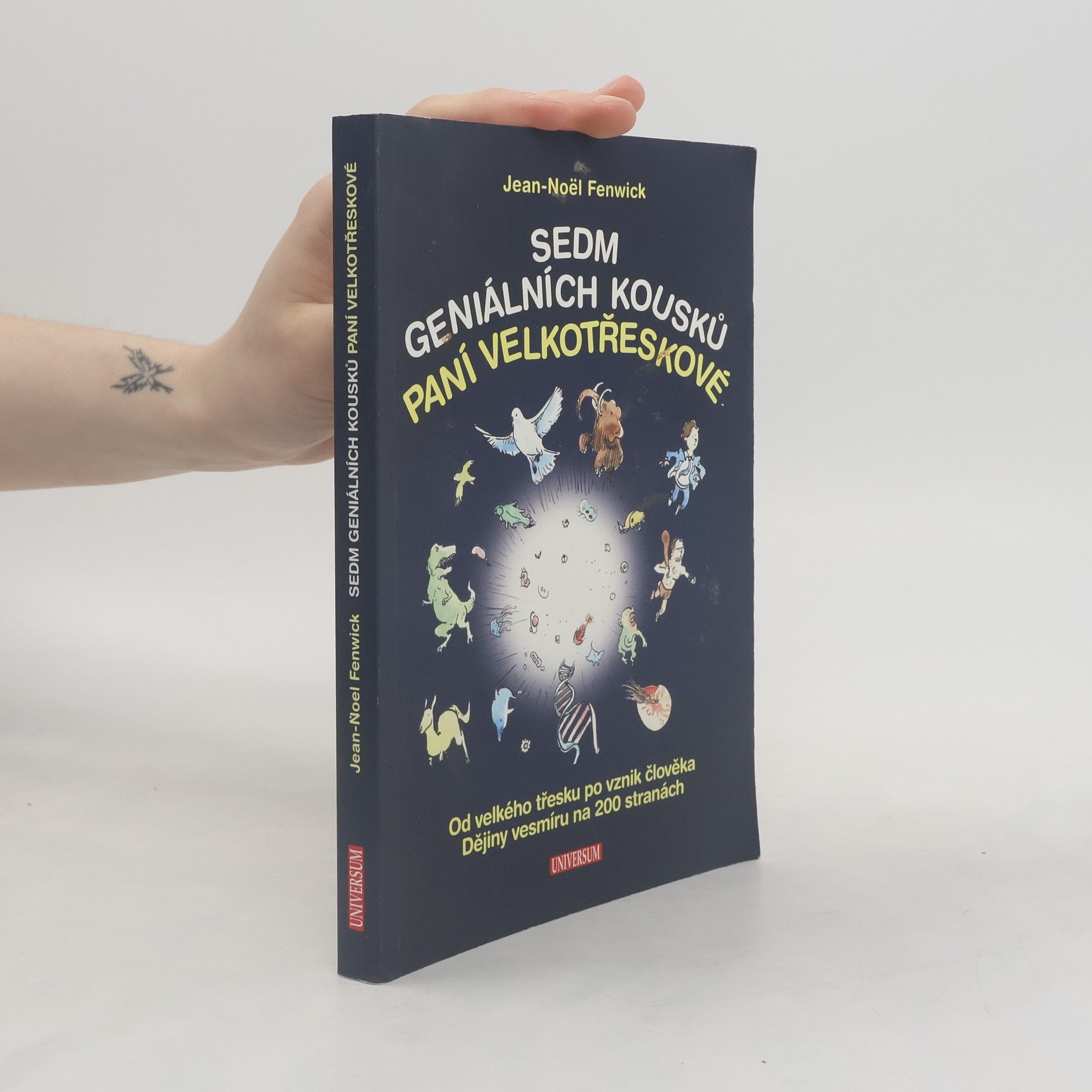 JeanNoël Fenwick Sedm geniálních kousků paní Velkotřeskové : od velkého třesku po vznik člověka : dějiny vesmíru na 200 stranách