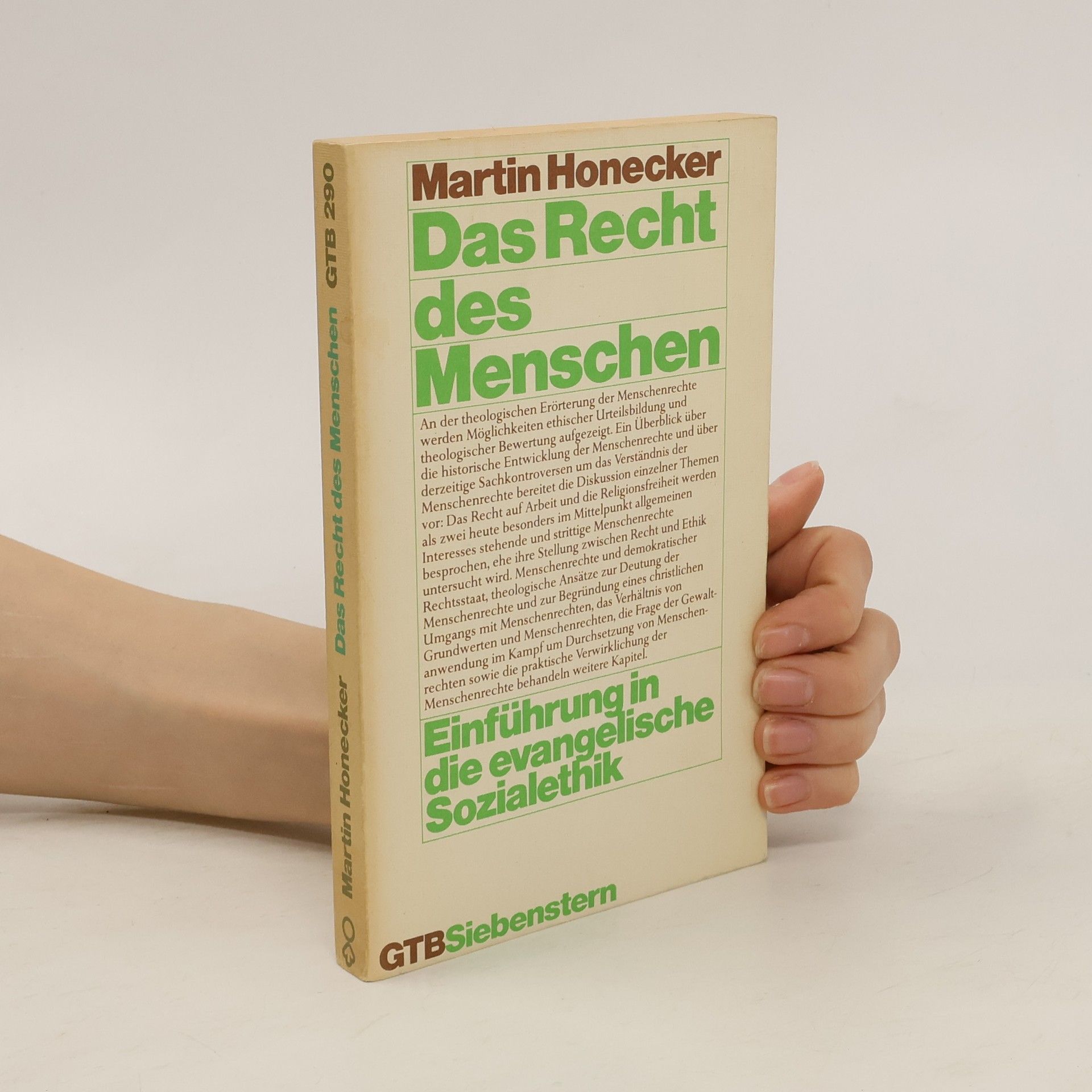 Martin Honecker Das Recht des Menschen