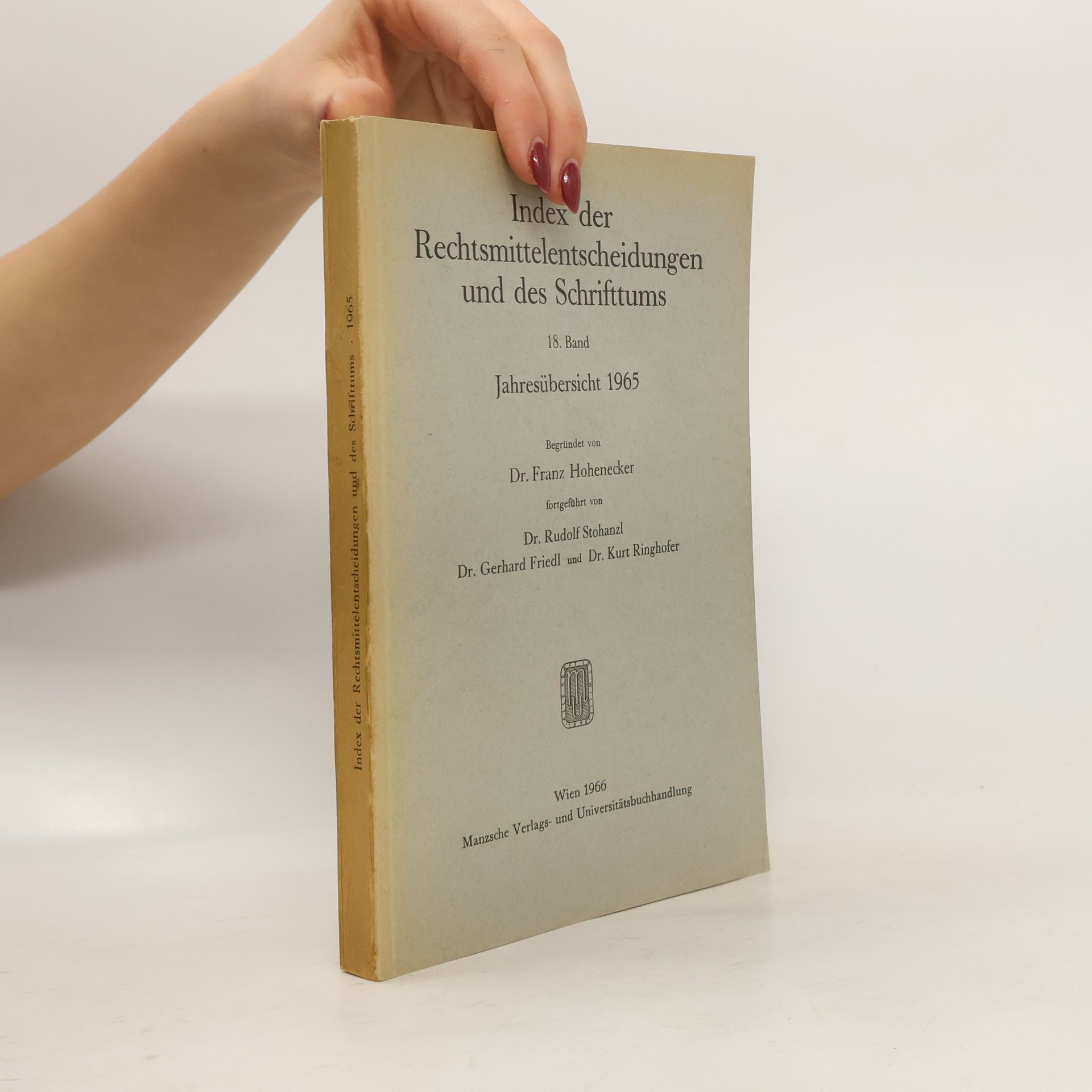 Autorenkollektiv Index der Rechtsmittelentscheidungen und des Schrifttums 18