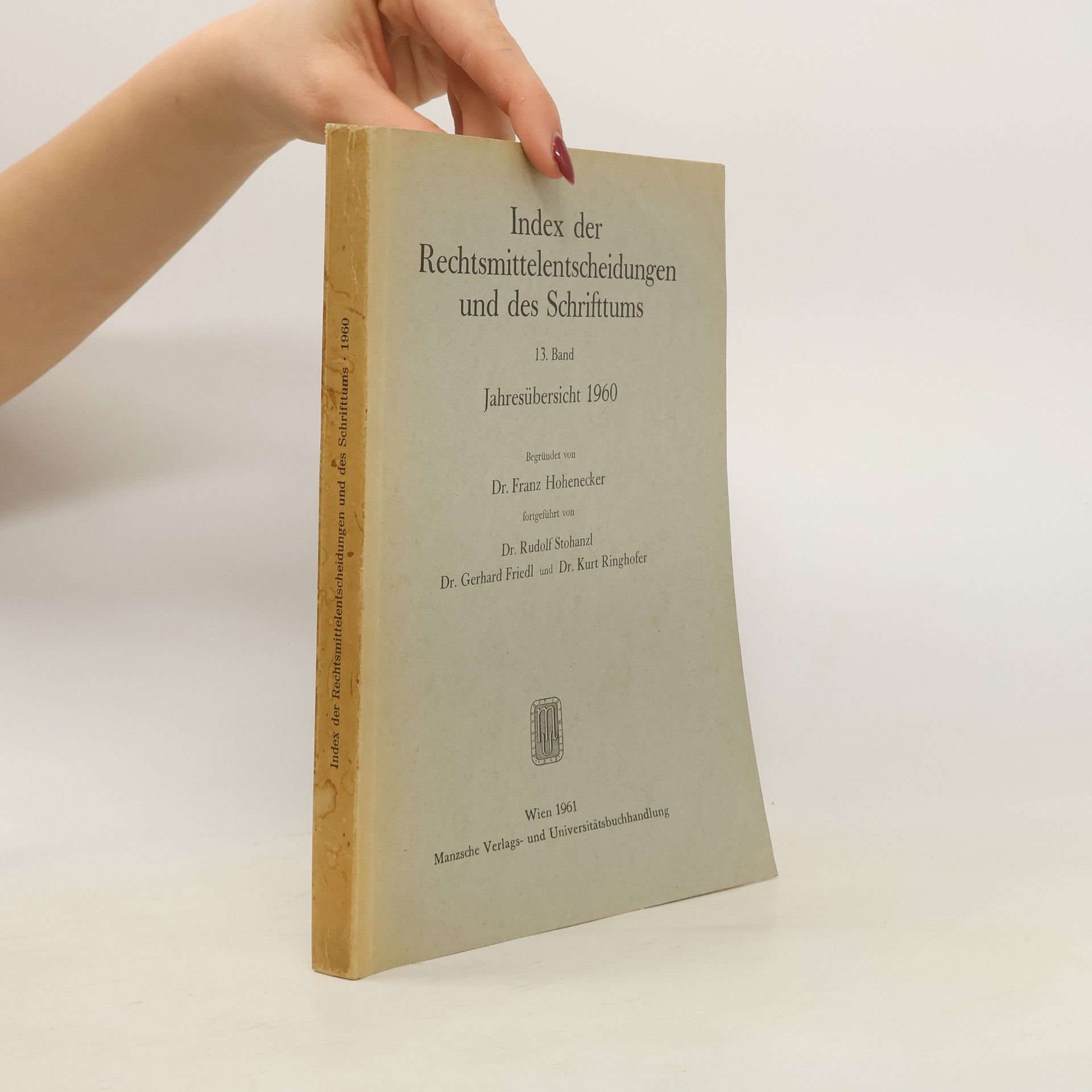 Autorenkollektiv Index der Rechtsmittelentscheidungen und des Schrifttums