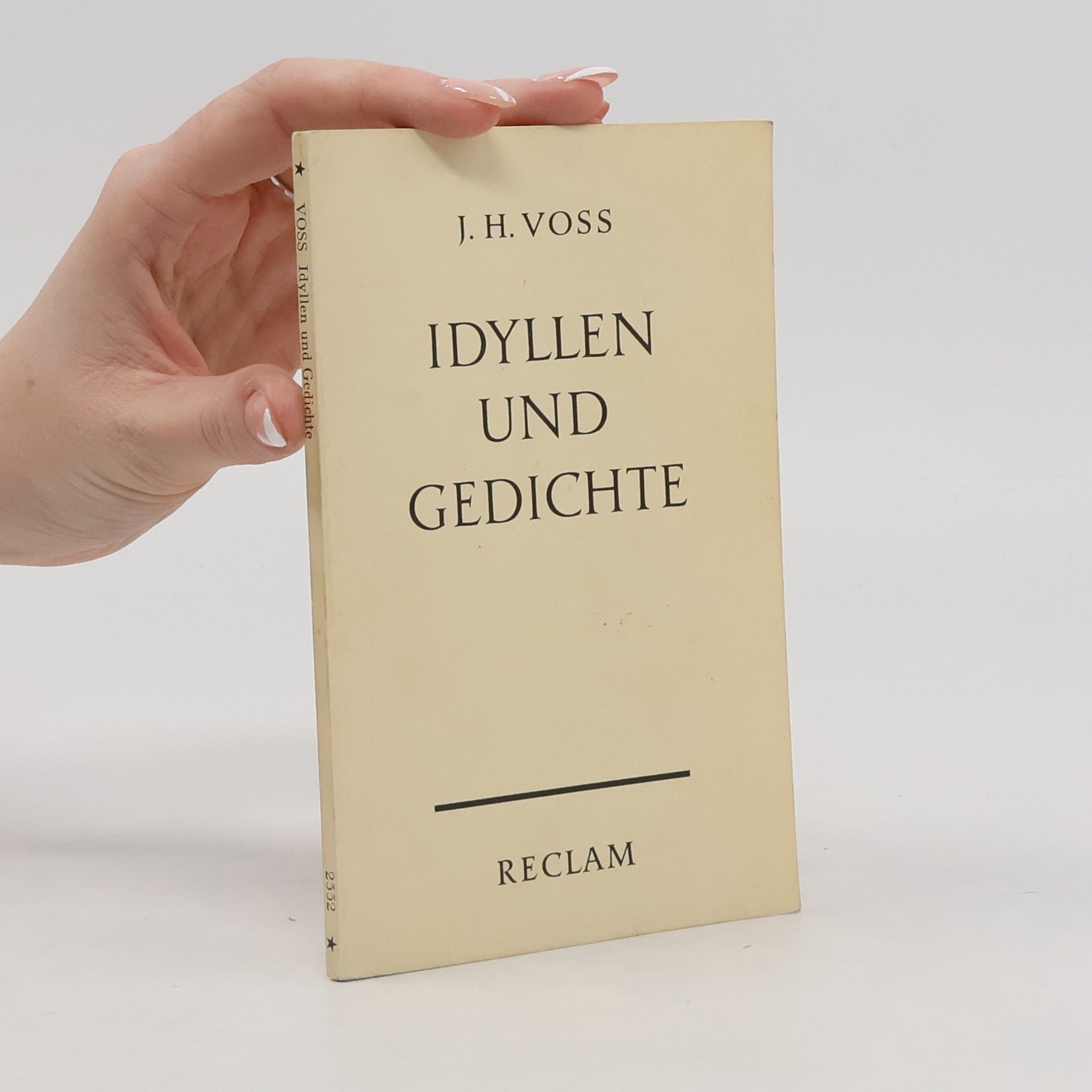 J. H. Voss Idyllen und Gedichte