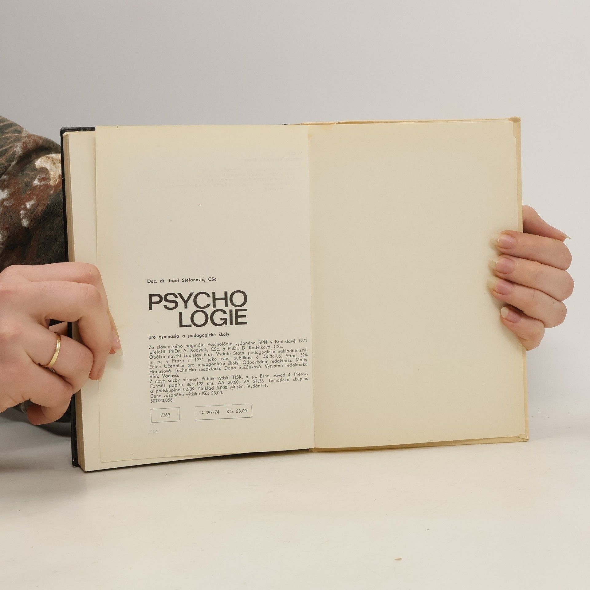 Jozef Štefanovič Psychologie pro gymnasia a pedagogické školy