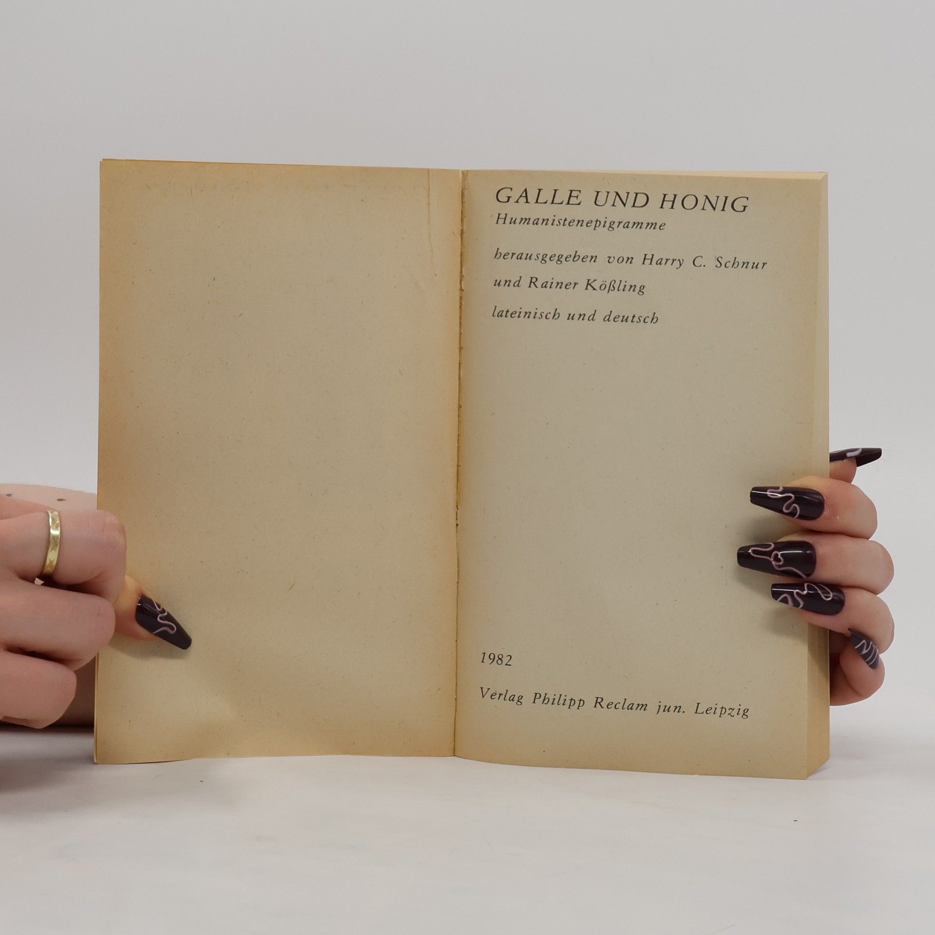Harry C. Schnur Galle und Honig