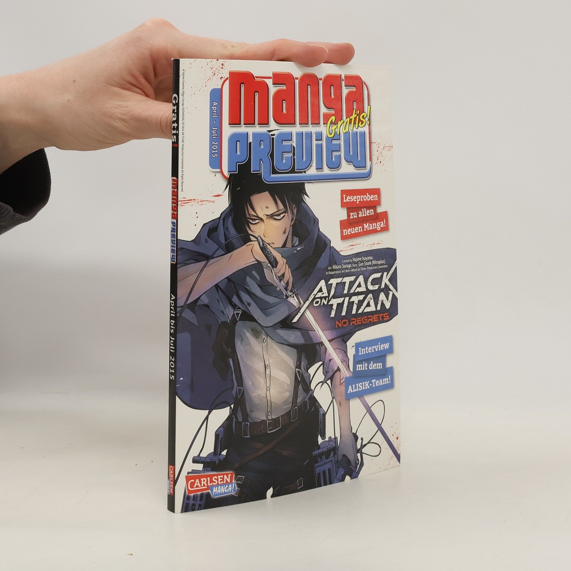 Manga Preview. Attack on Titan. No Regrets. 04 - 07/2015